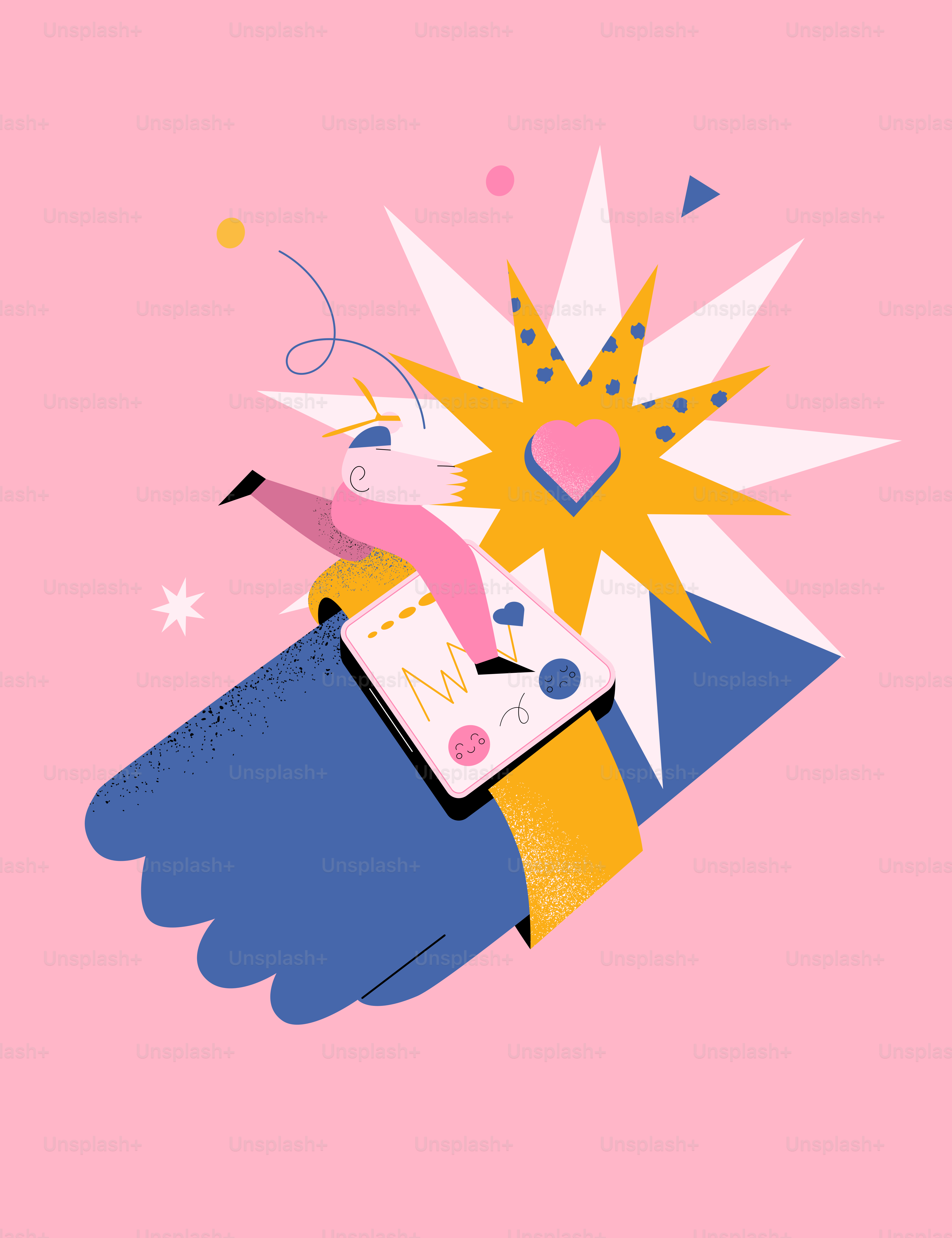 Smartwatch displays heart rate with stylized person running