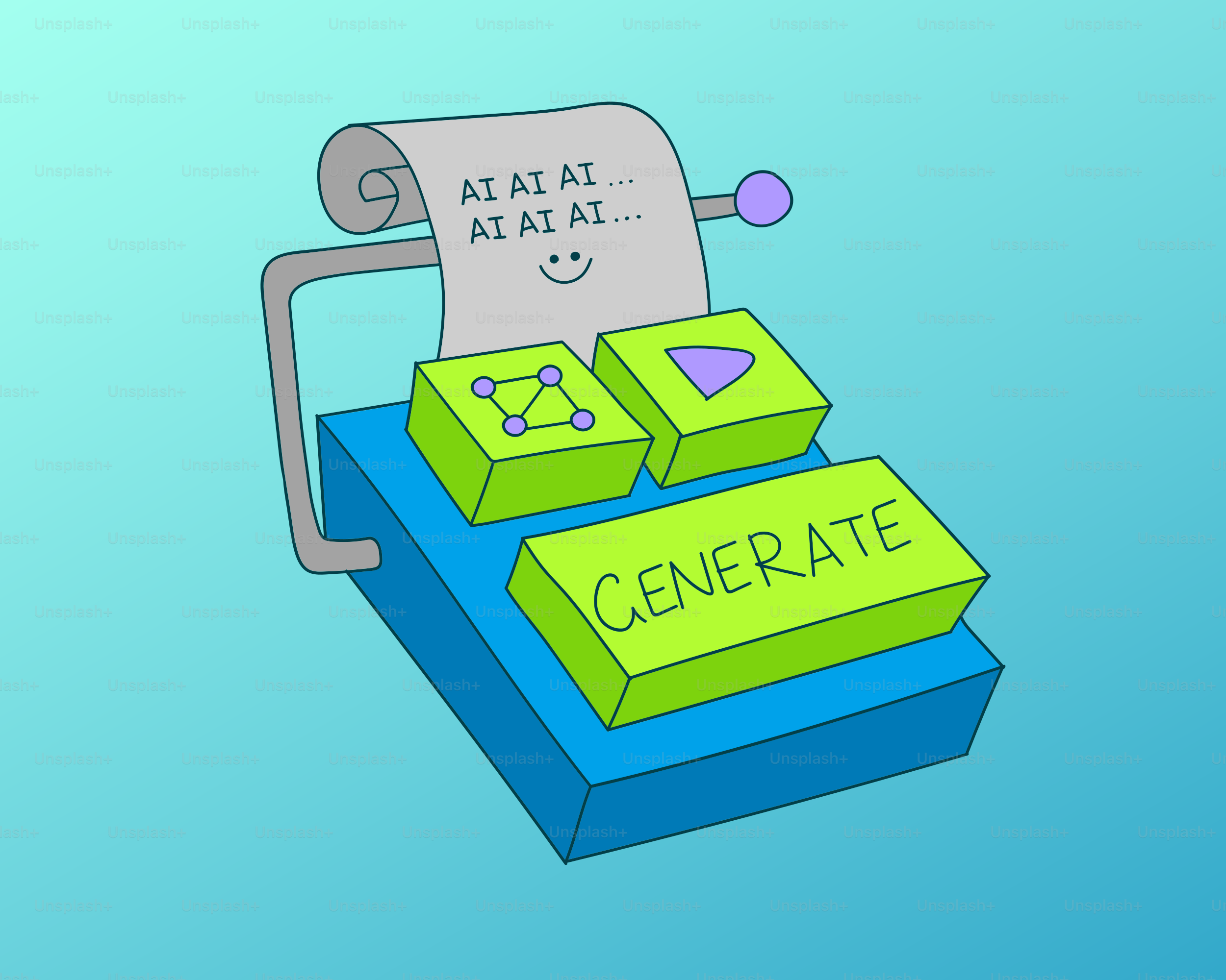 A cartoon machine with buttons and paper vector – Technology Image on ...