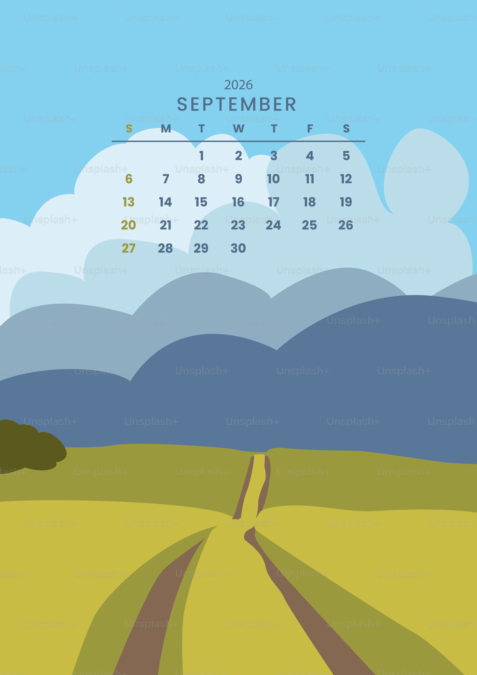 2026년 9월 풍경 달력