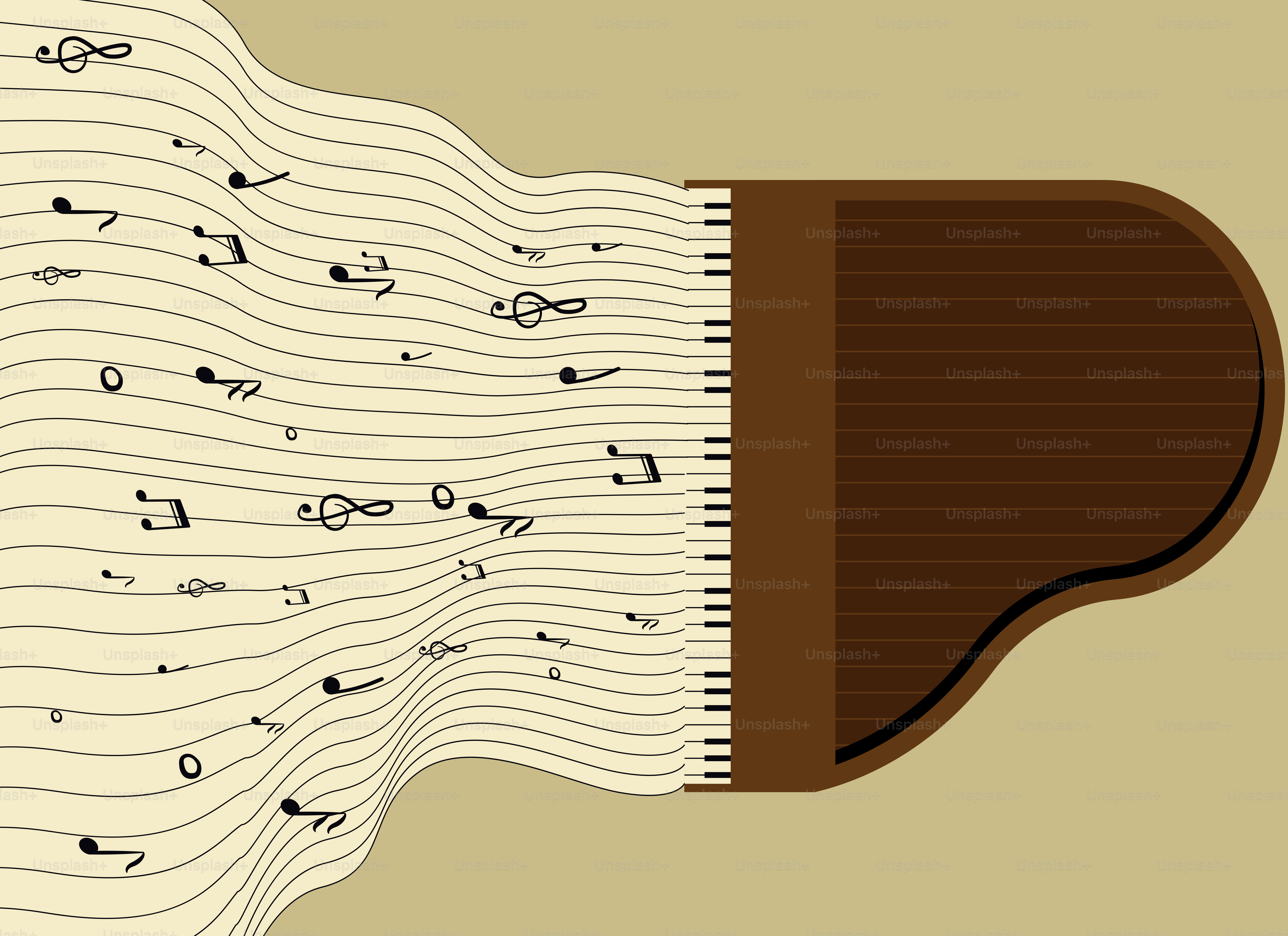 Musical notes flow from a piano keyboard vector – Music Image on Unsplash