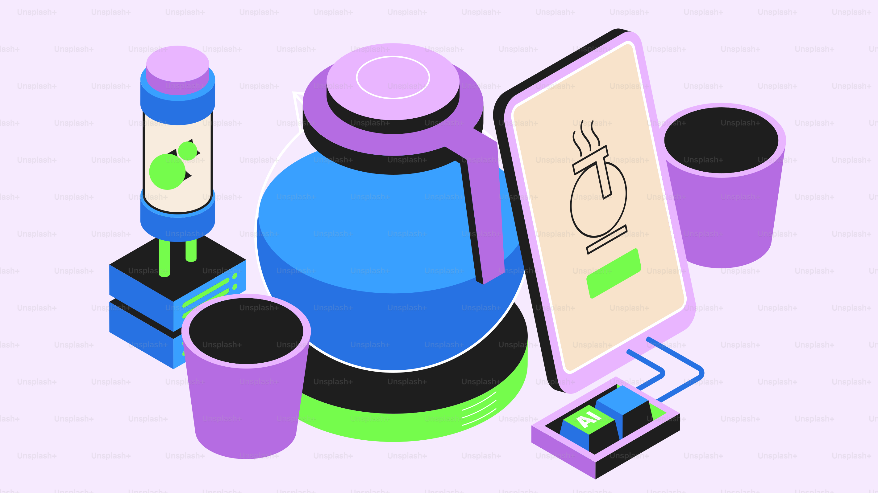 Coffee maker and phone