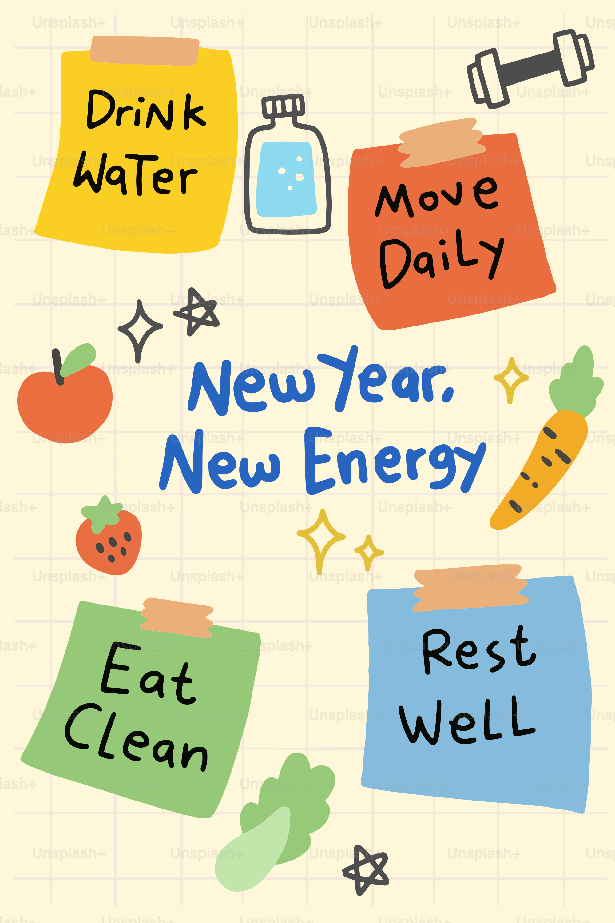 Nouvelle année, nouvelle énergie avec des habitudes saines notes
