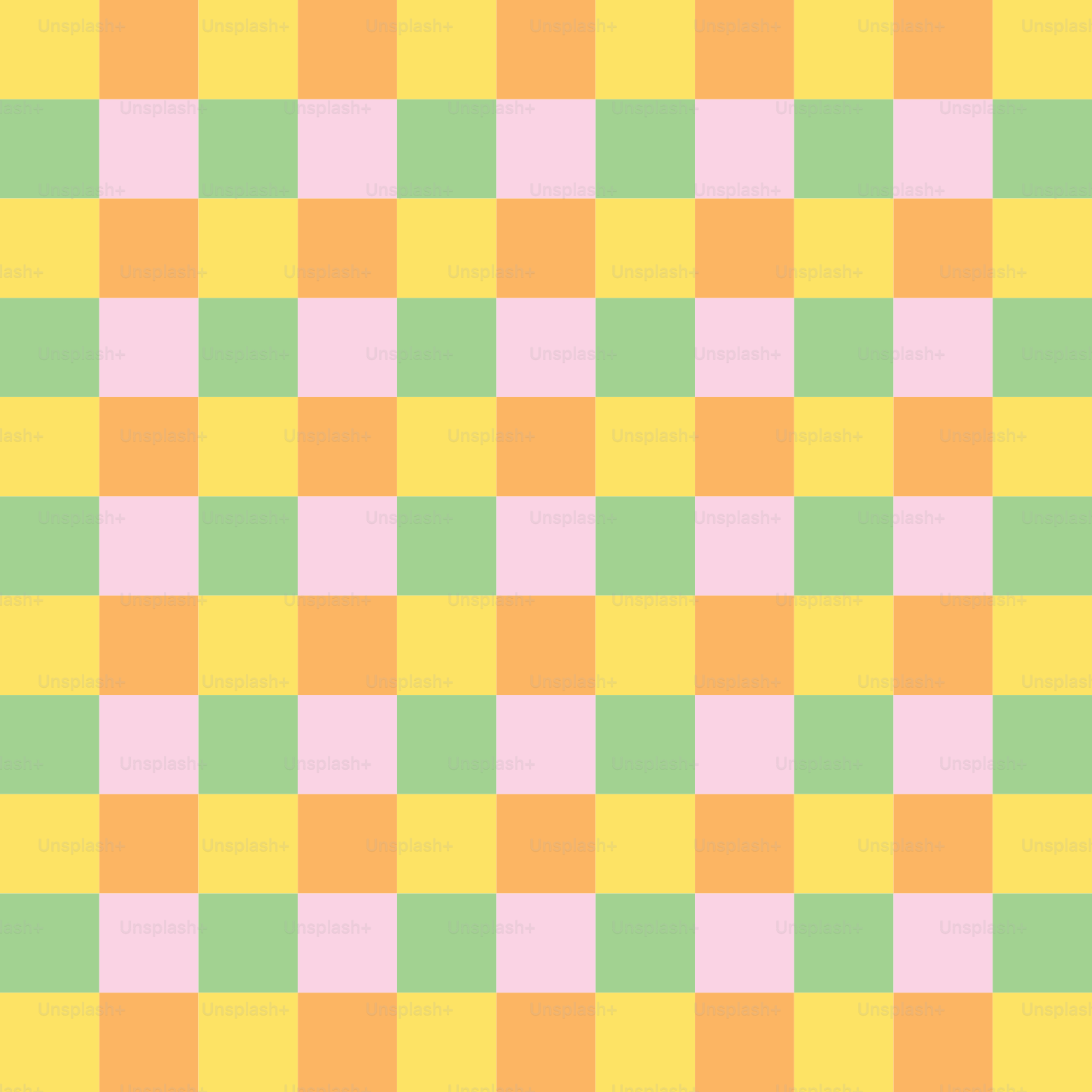 Checkerboard pattern of pastel yellow, pink, and green squares