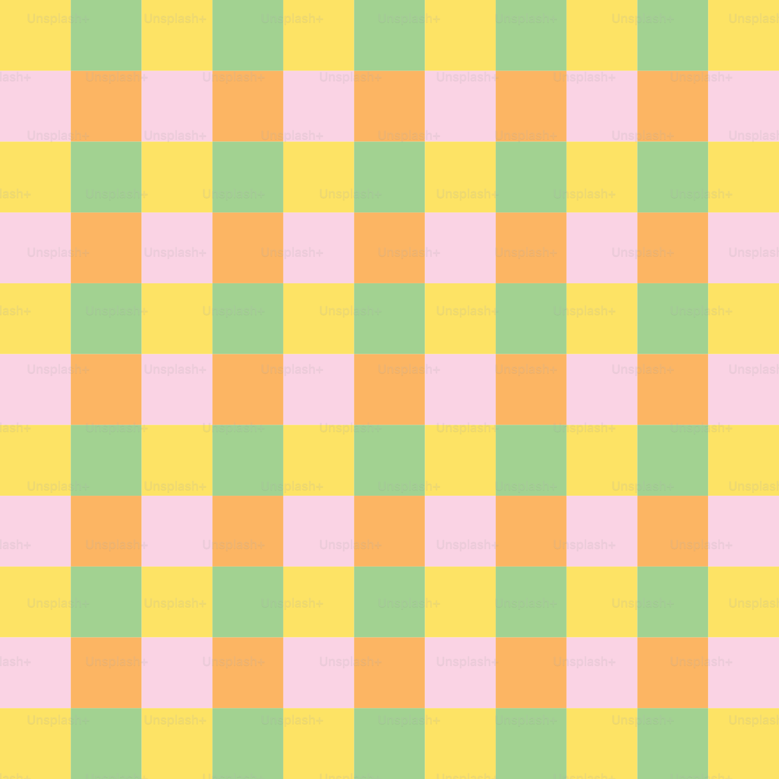 Pastel gingham pattern with yellow, pink, and green.