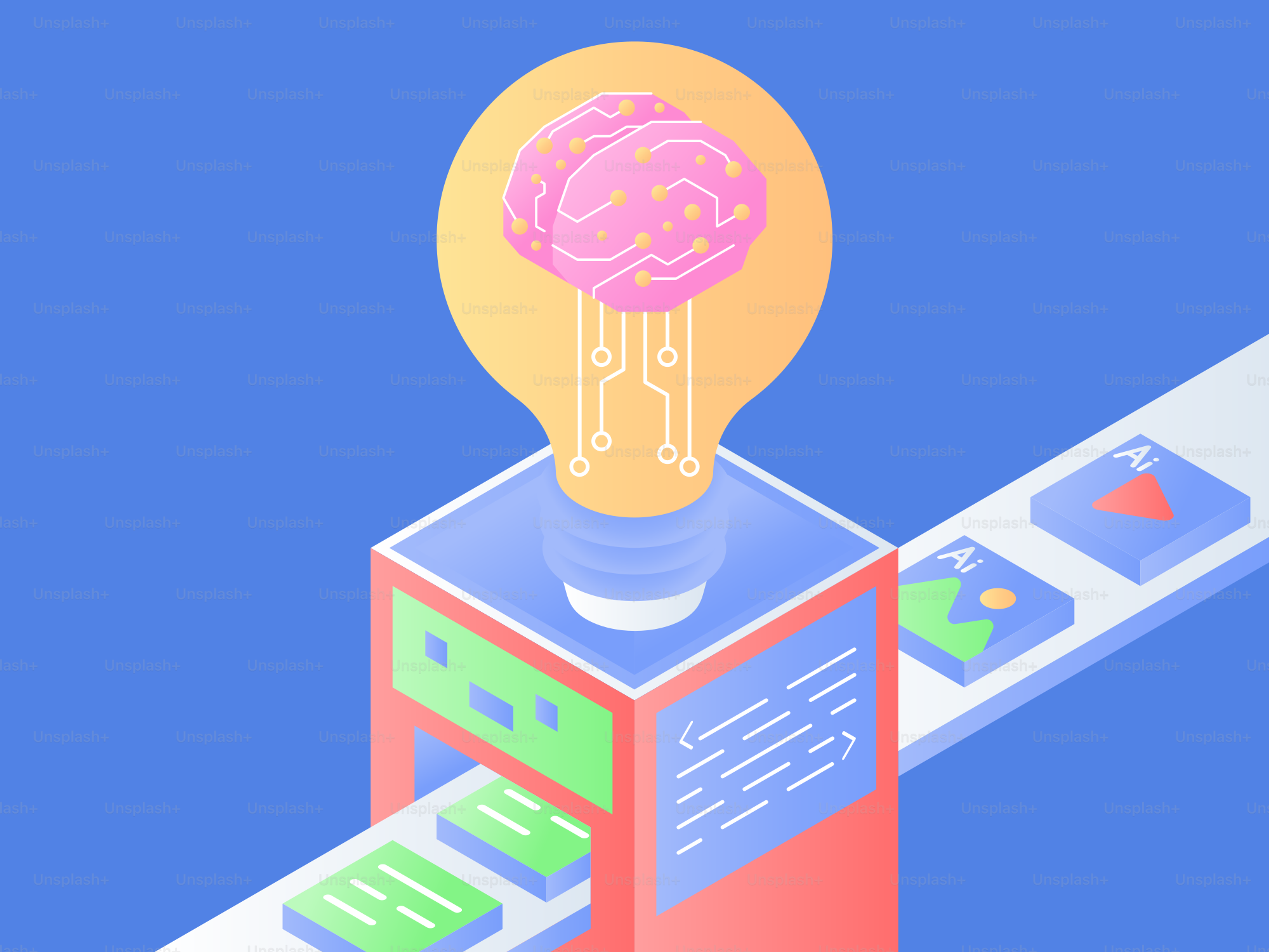 Lightbulb with brain and ai processing
