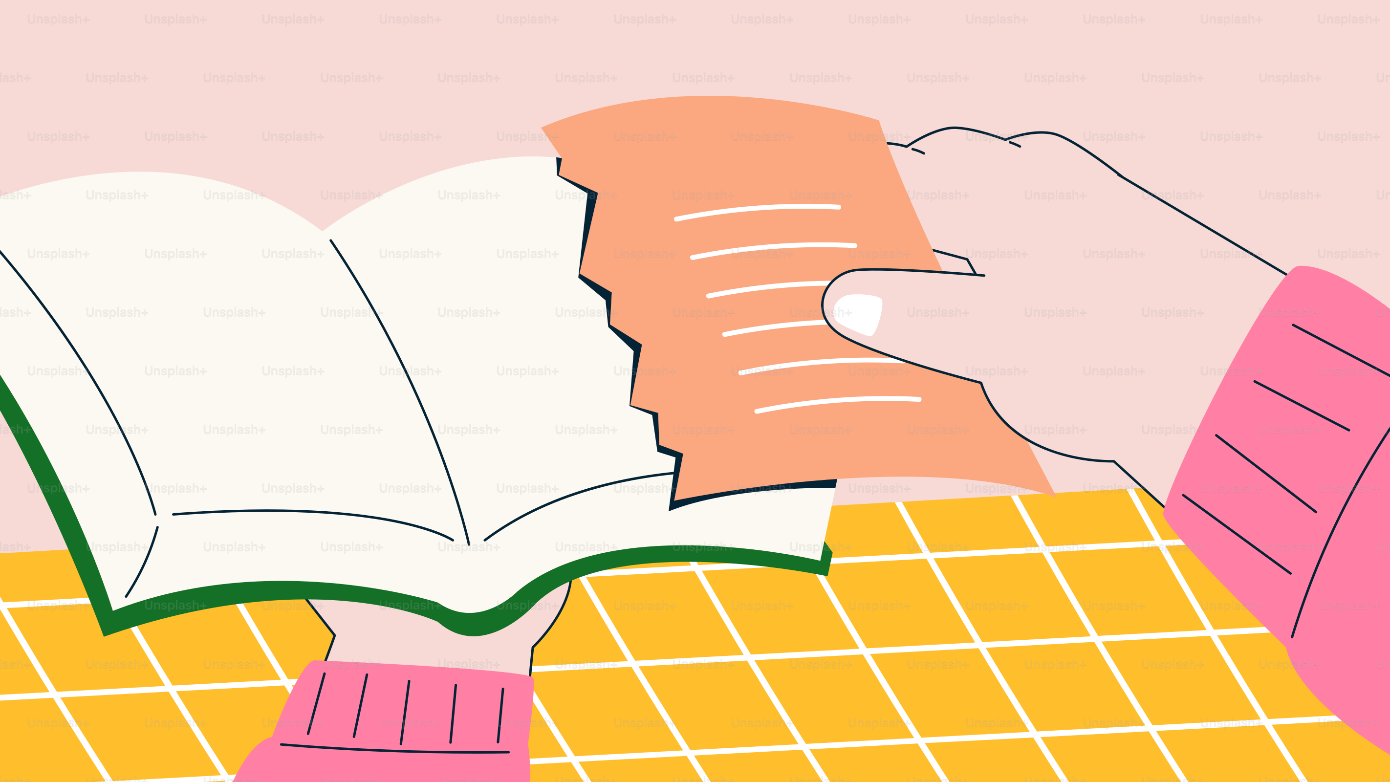 Hand tearing a page from an open book.