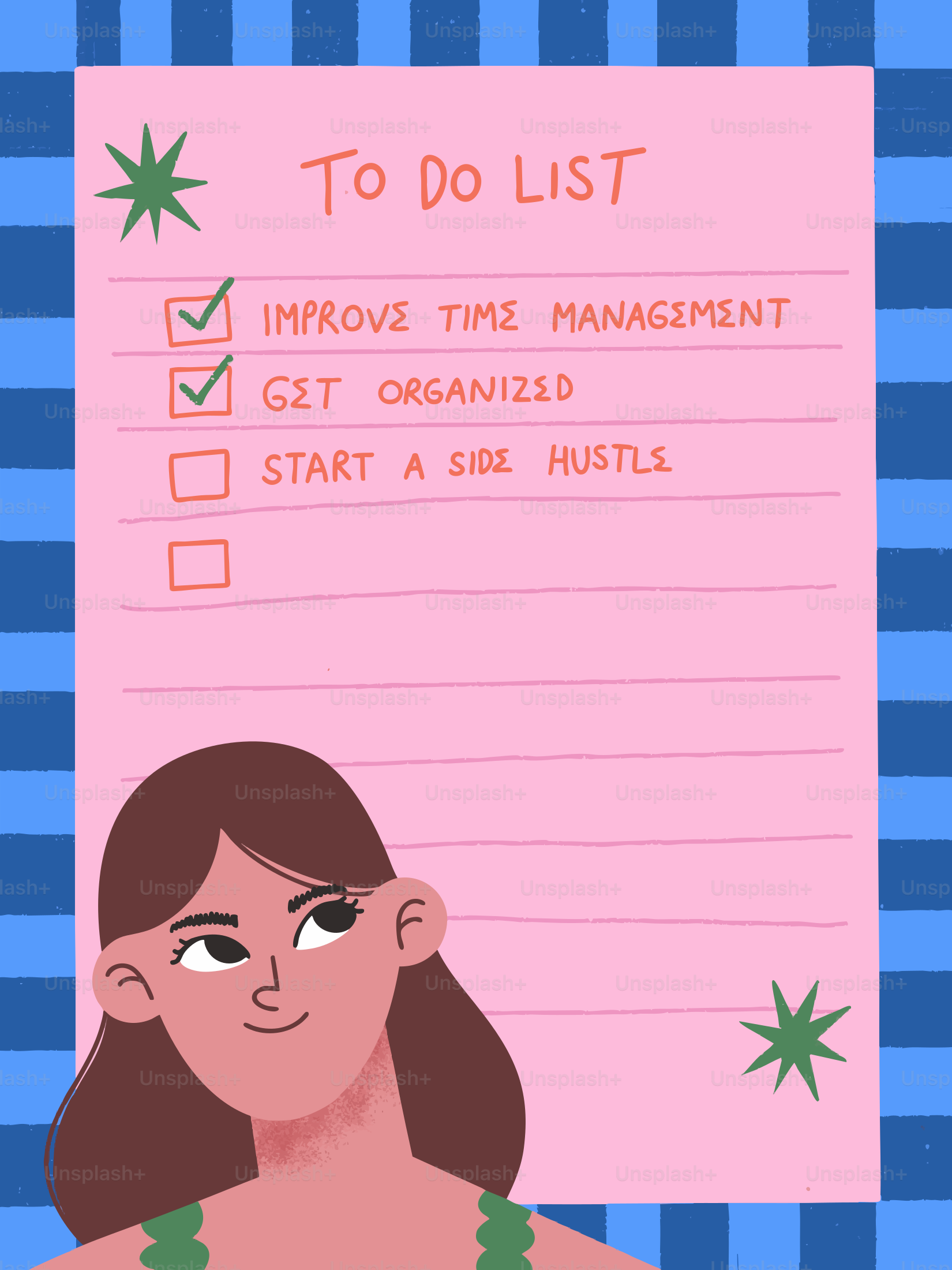 目標のあるやることリストを見ている女性