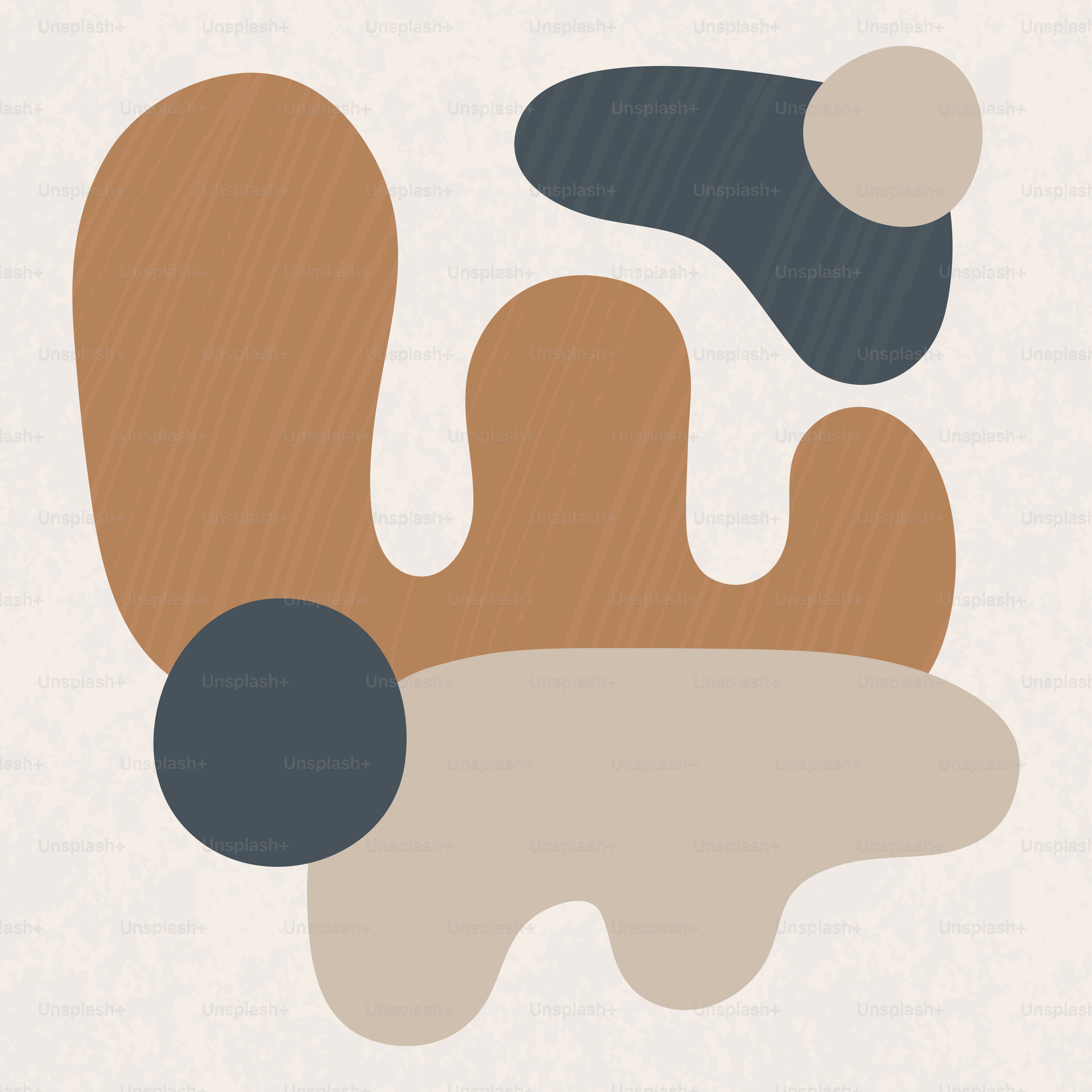 Abstract organic shapes in muted earth tones.