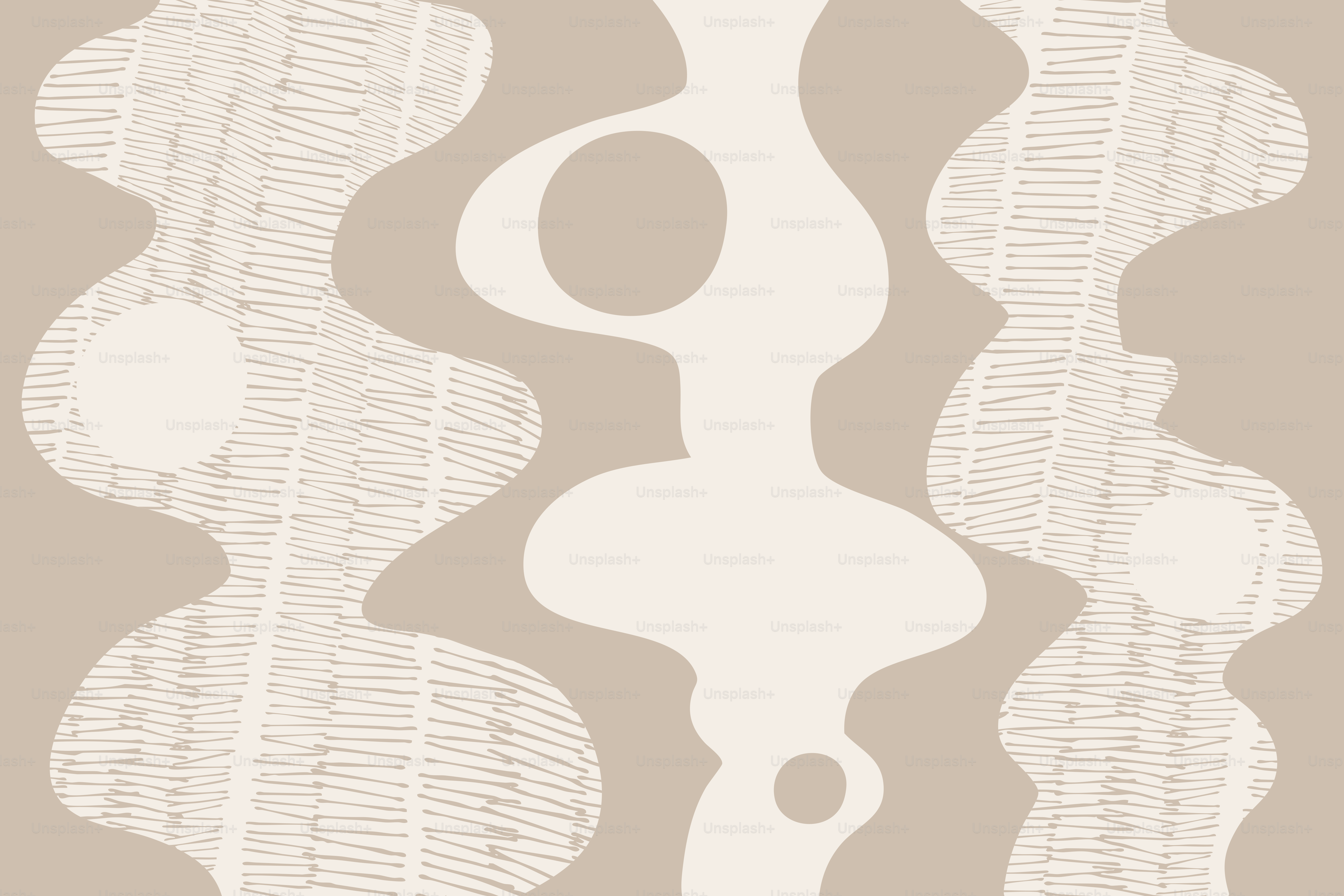 ベージュの上にテクスチャーのあるディテールを持つ抽象的な有機的な形状