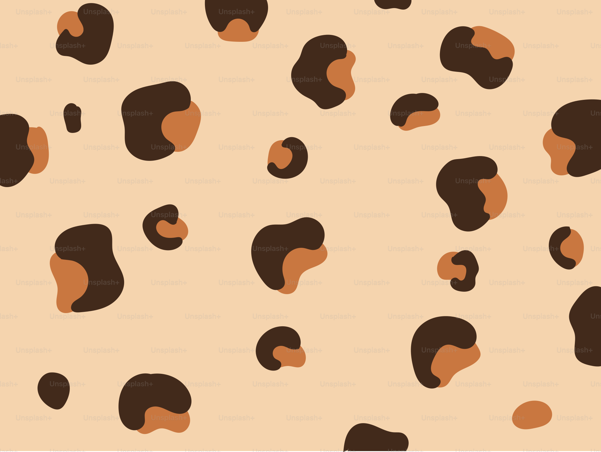 Leopard print pattern with brown and tan spots