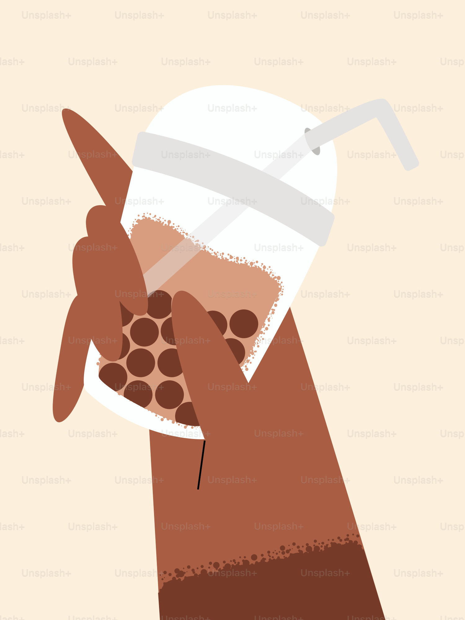 Hand holding a cup of bubble tea