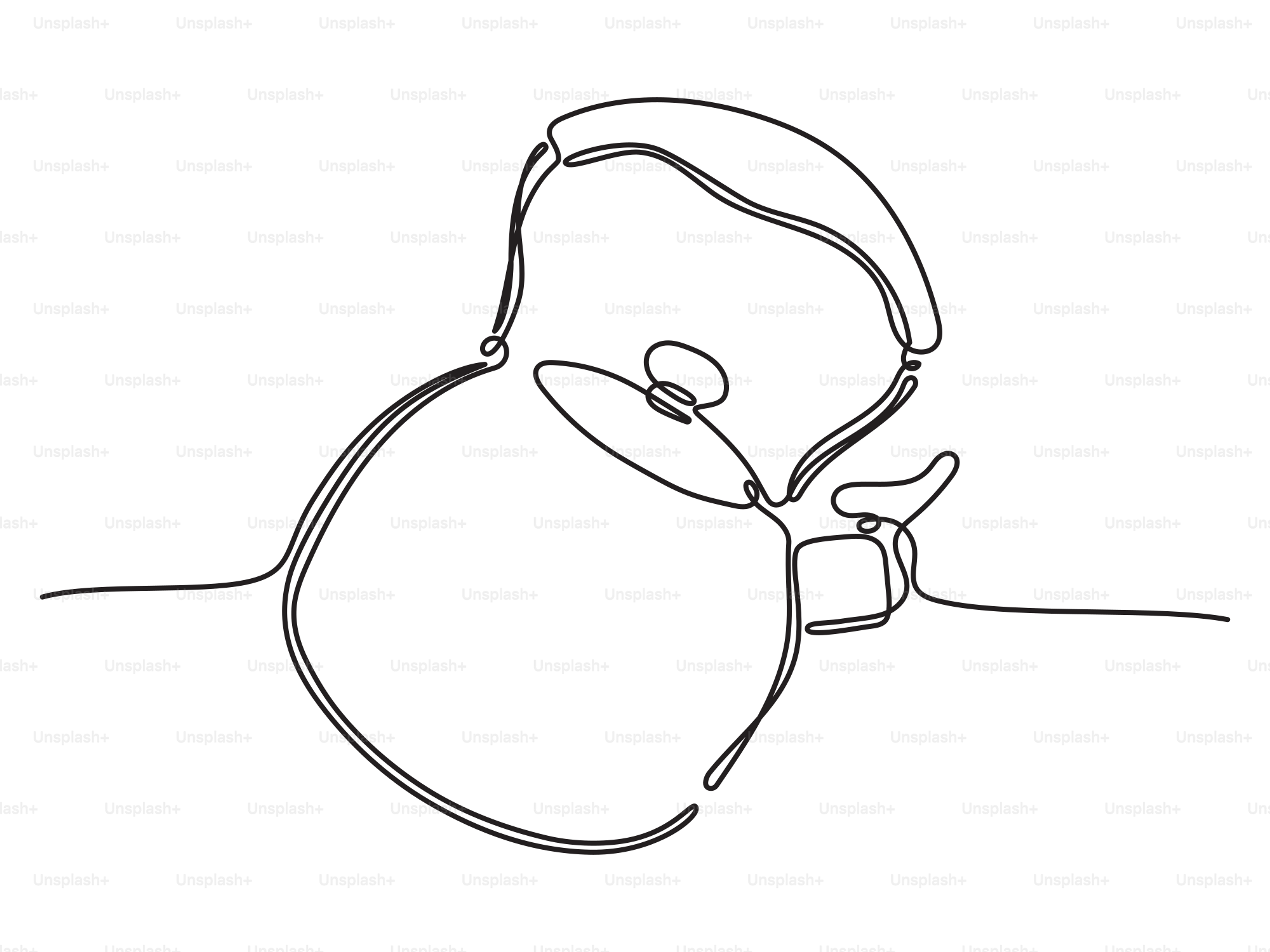 A minimalist line drawing of a teapot