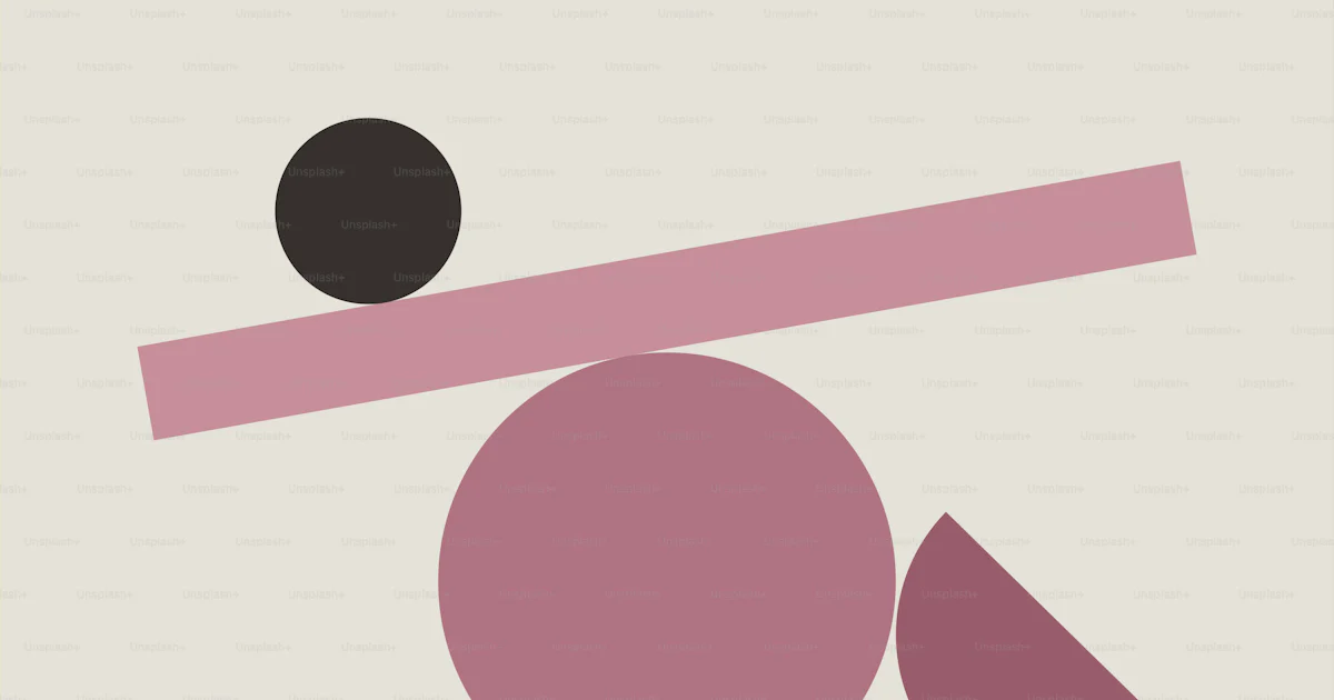 Shape Alignment Background Geometric shapes balanced on a light background vector – Background ...