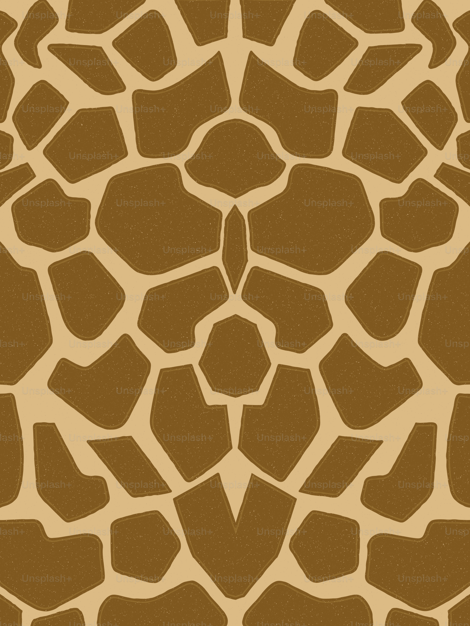 Brown giraffe pattern on a tan background