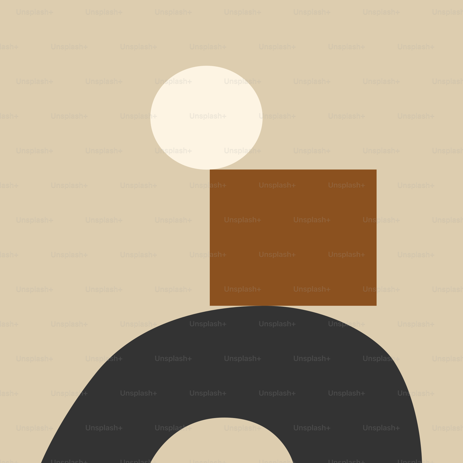 Formas abstractas equilibradas sobre una forma curva