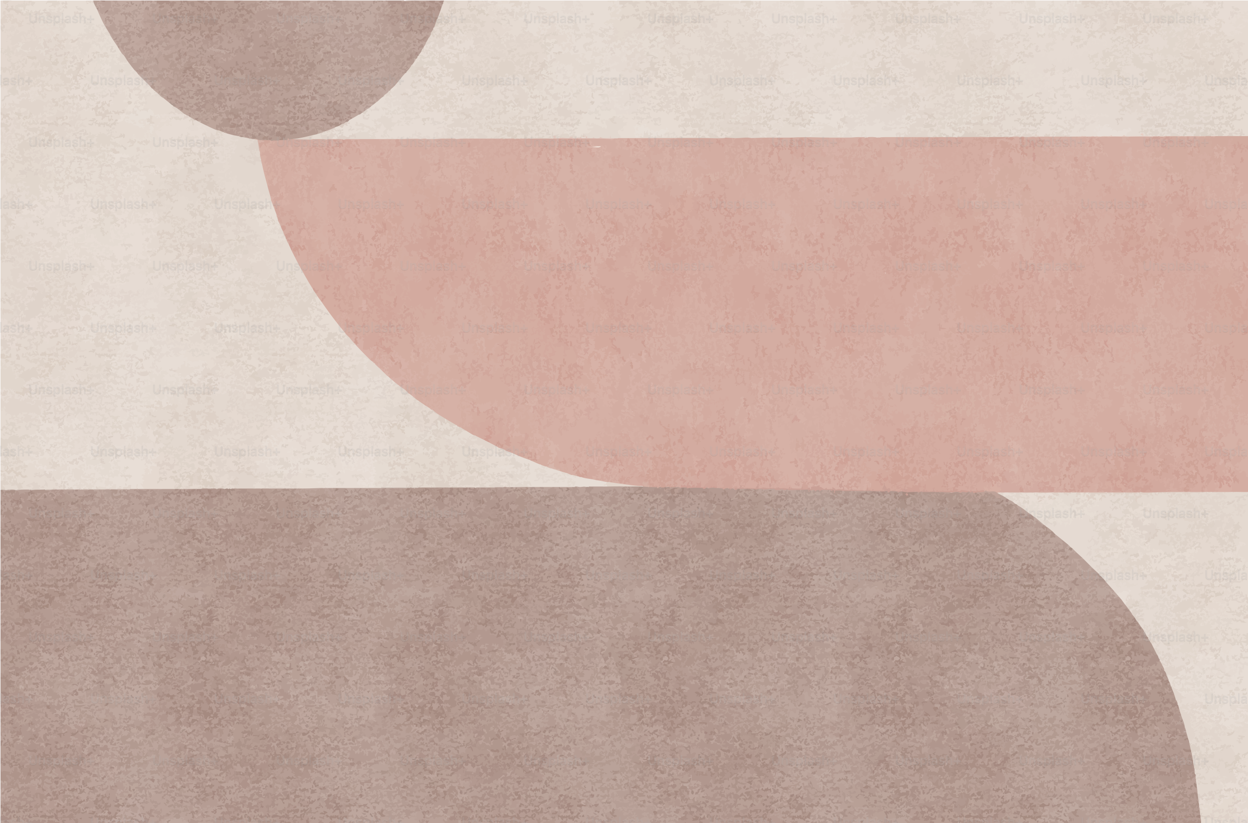 Abstrakte geometrische Formen in gedämpften Rosa- und Beigetönen.