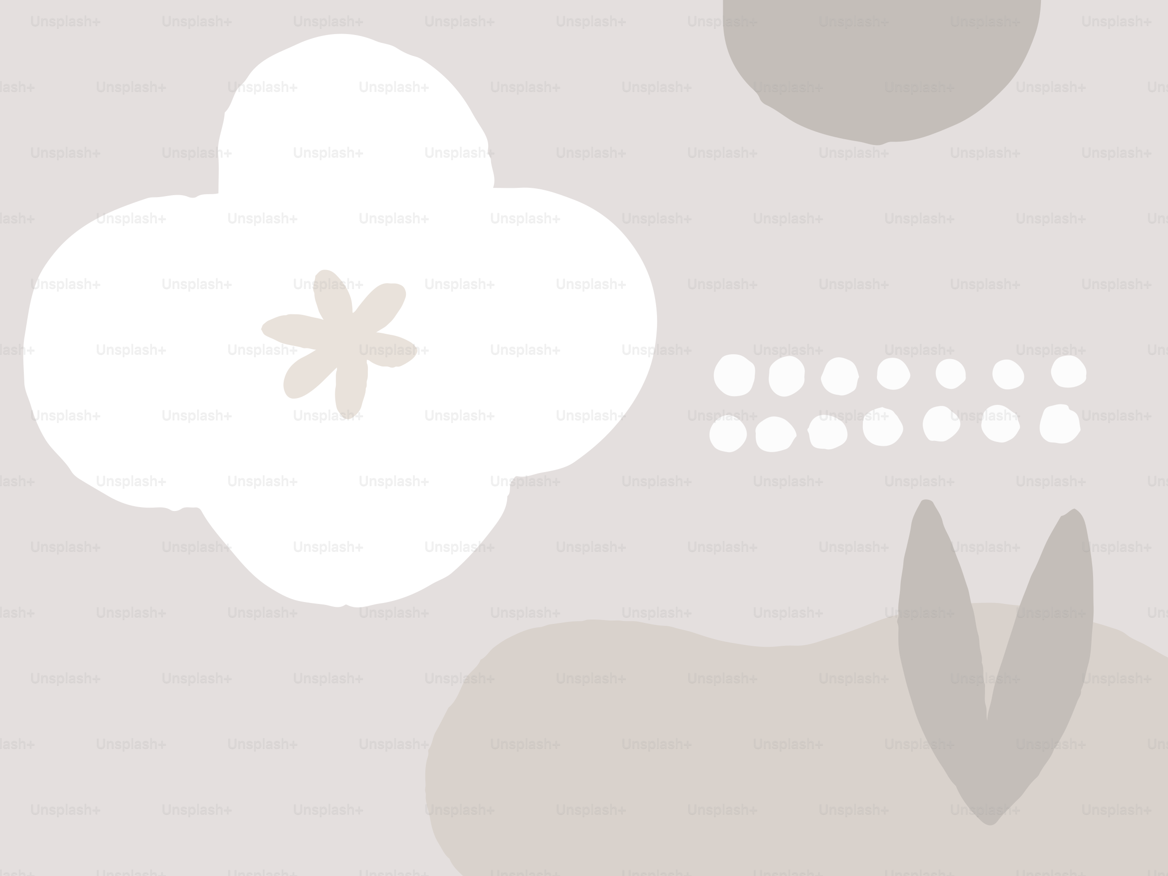 Abstract floral and organic shapes in muted tones