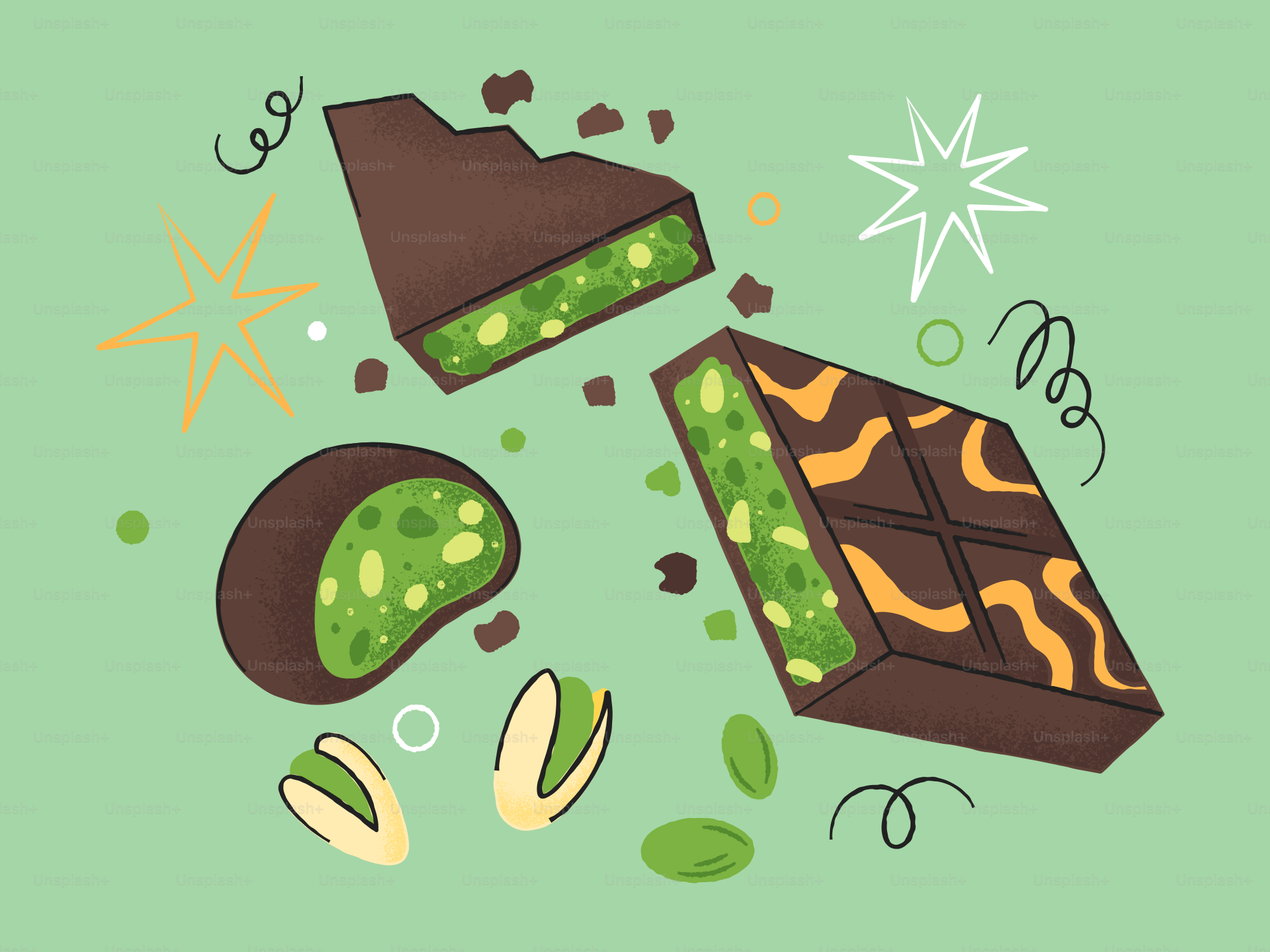 Barra de chocolate amargo com pistache e trufa