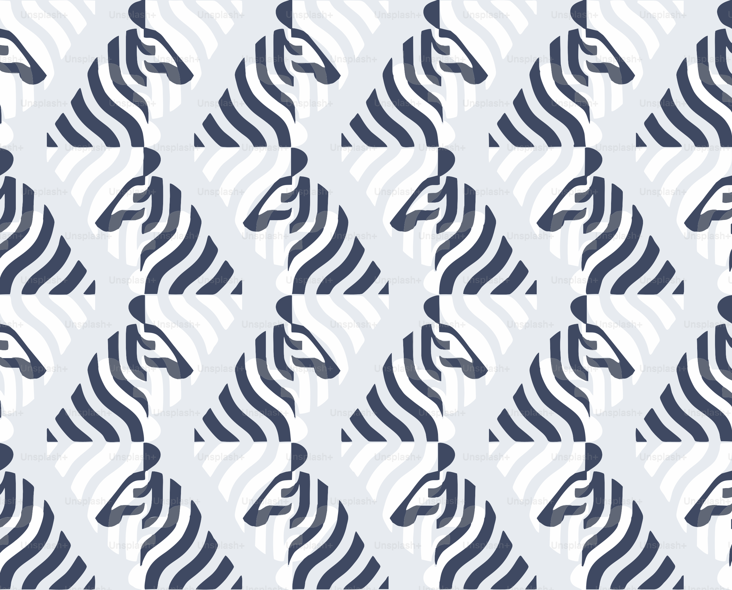Pattern of stylized zebra heads in navy and white vector – Wallpaper ...