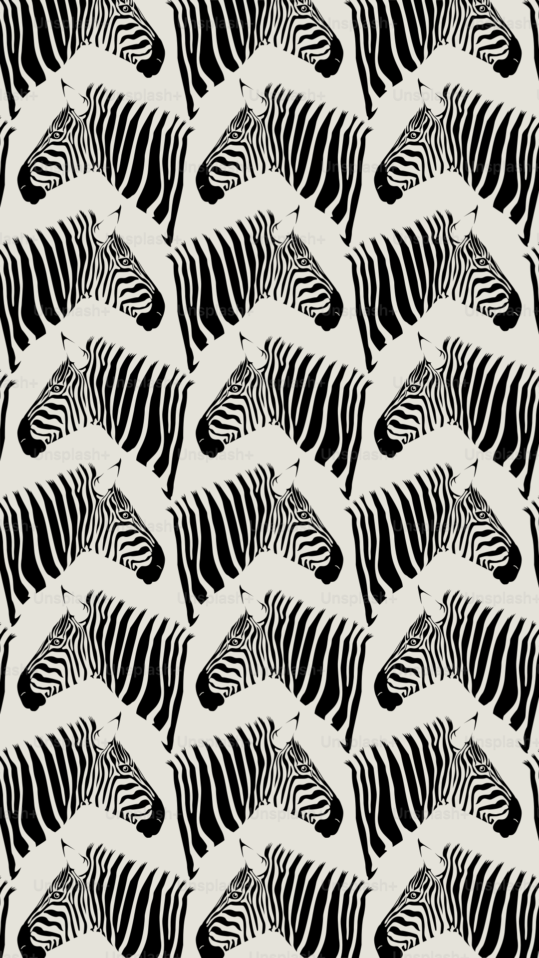 Motif de têtes de zèbre sur un fond clair