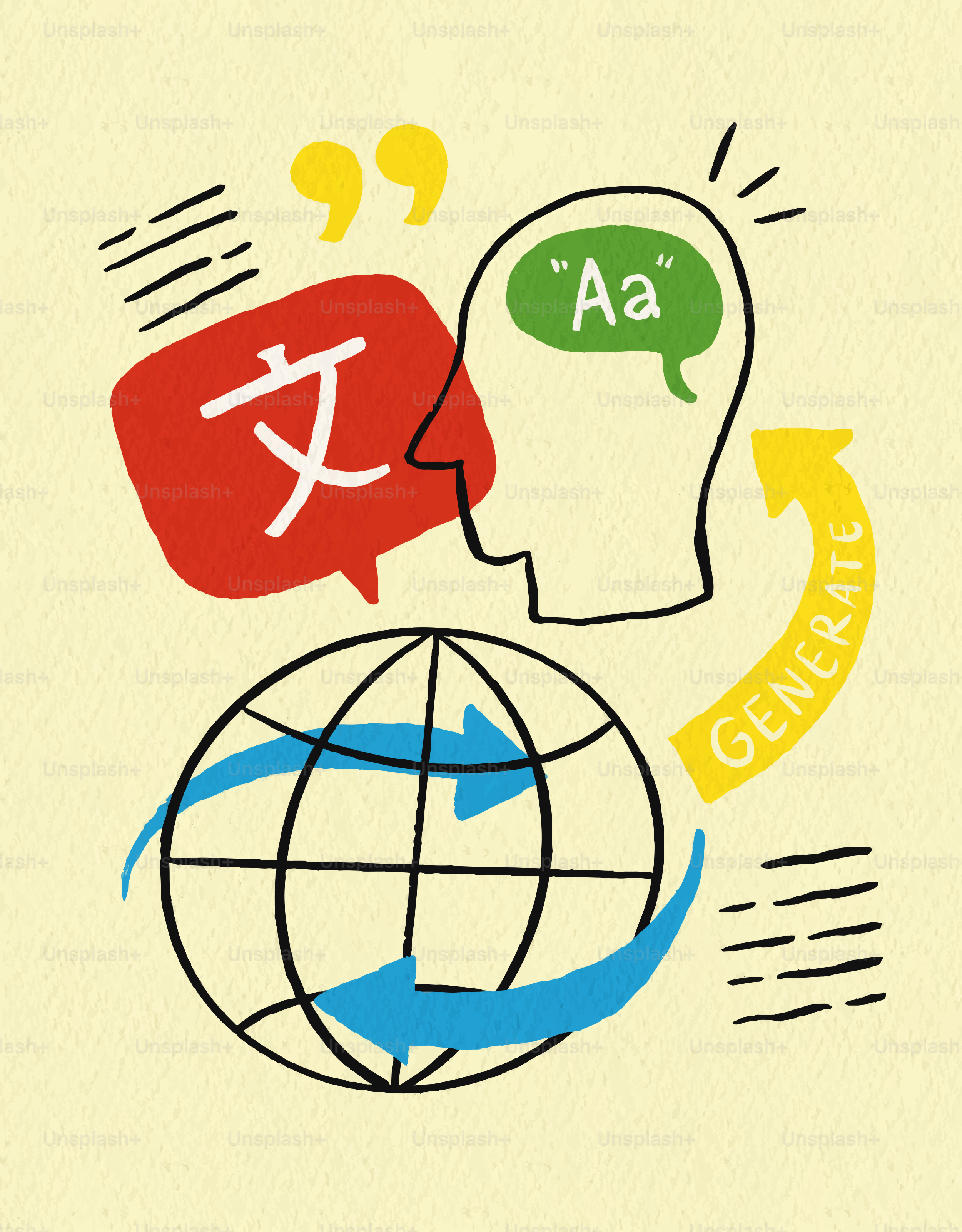 Global language translation and communication concept vector – Business ...
