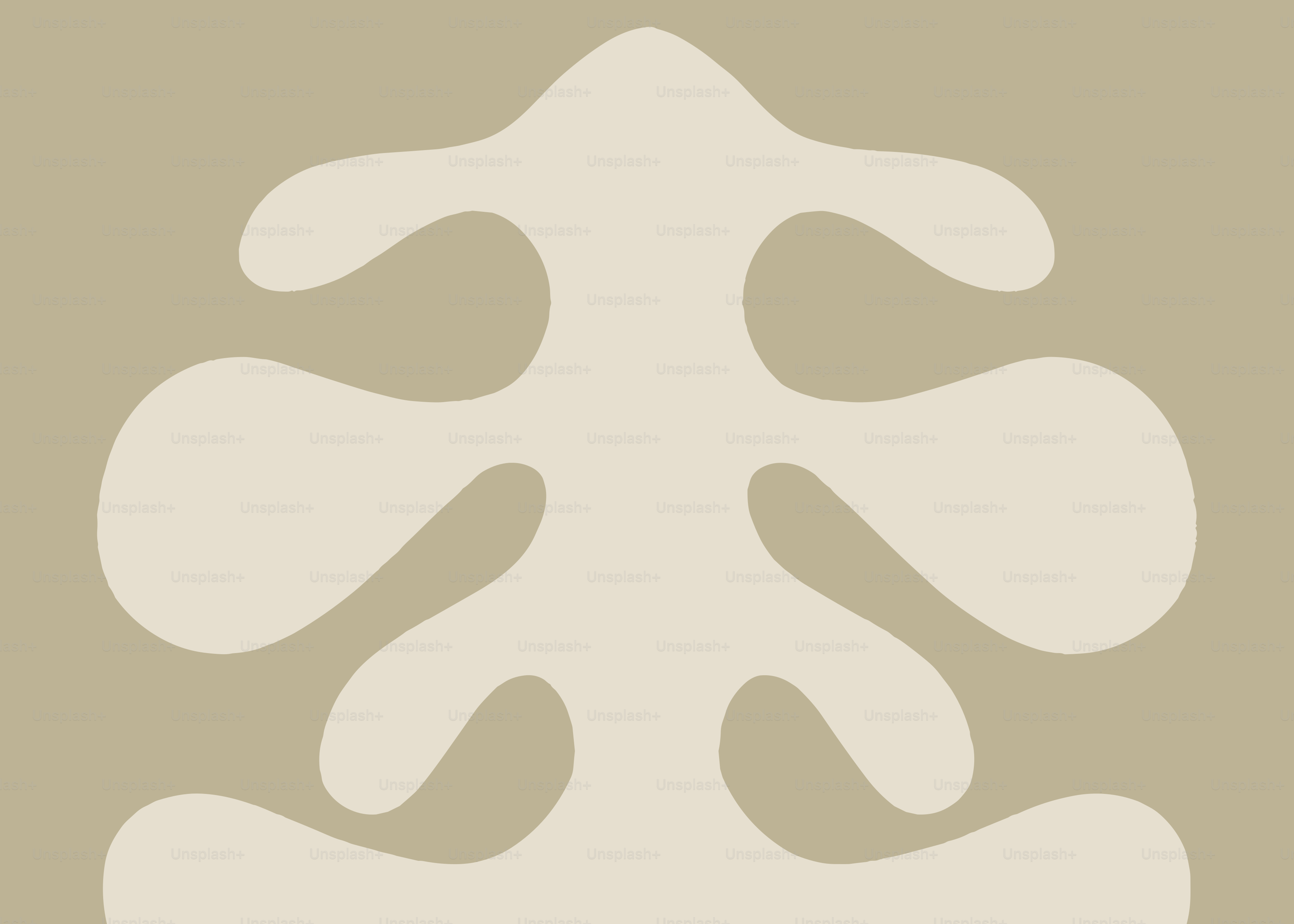 Abstract beige organic shapes on taupe background