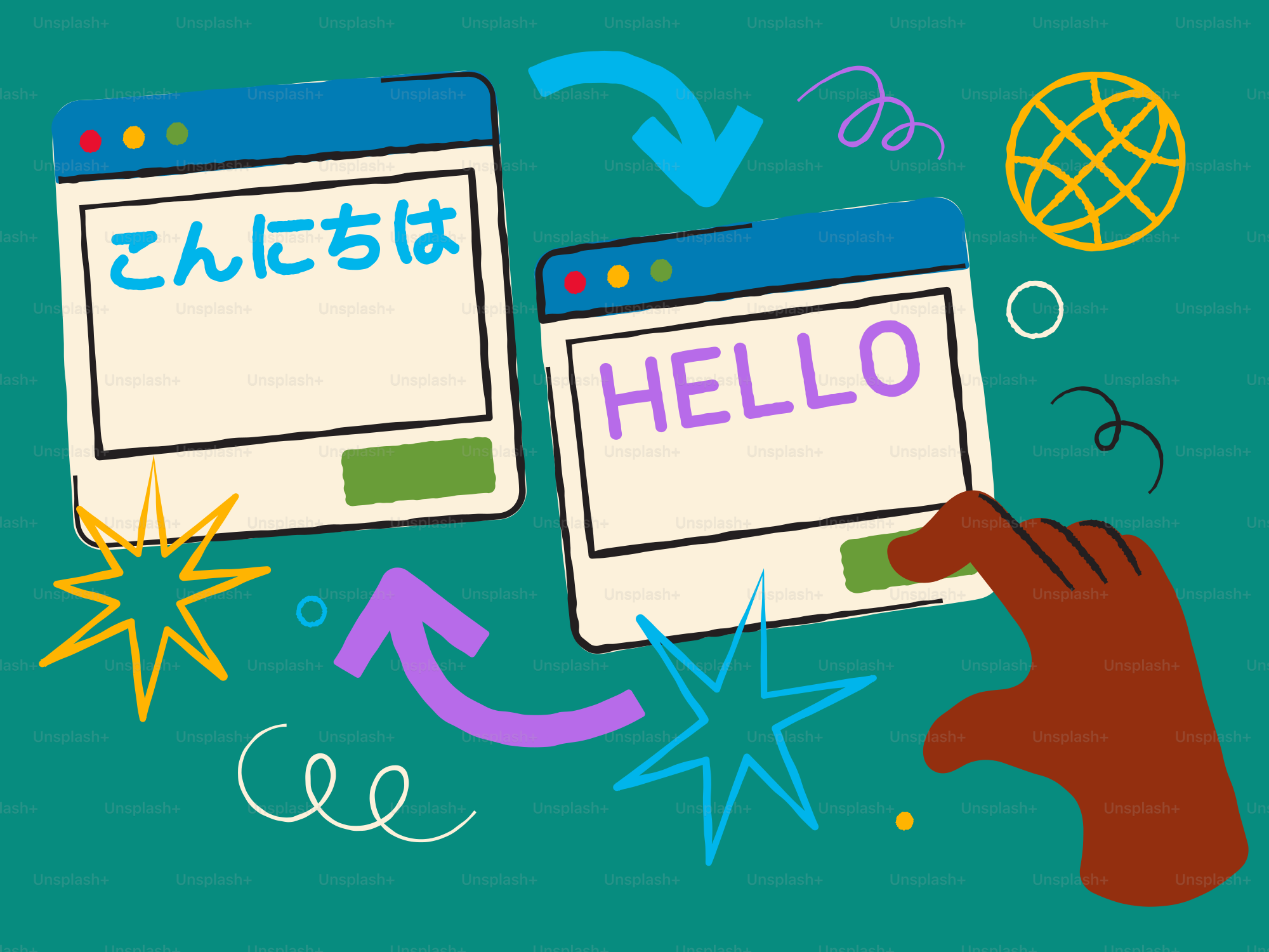 Translation concept: japanese to english text.