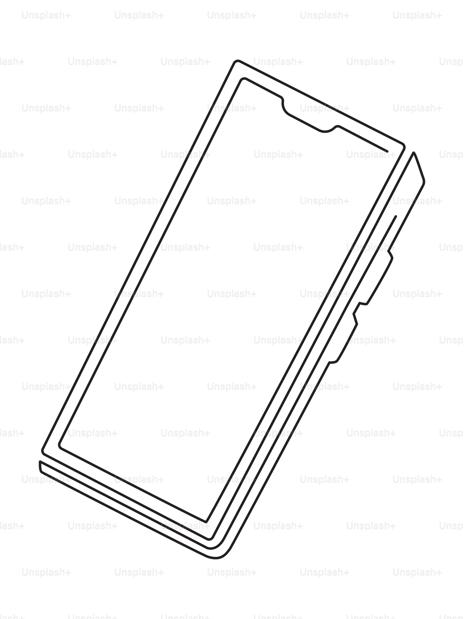 Outline of a rectangular electronic device