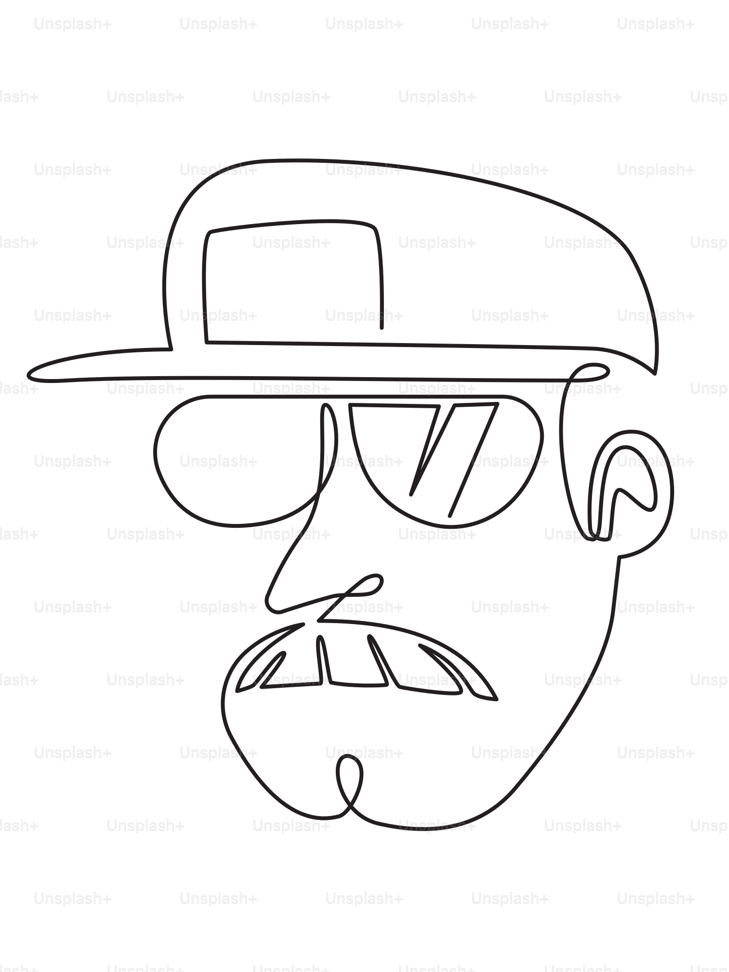 Man wearing a baseball cap and sunglasses