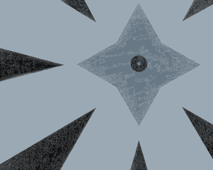 Abstract star shapes on a light blue background