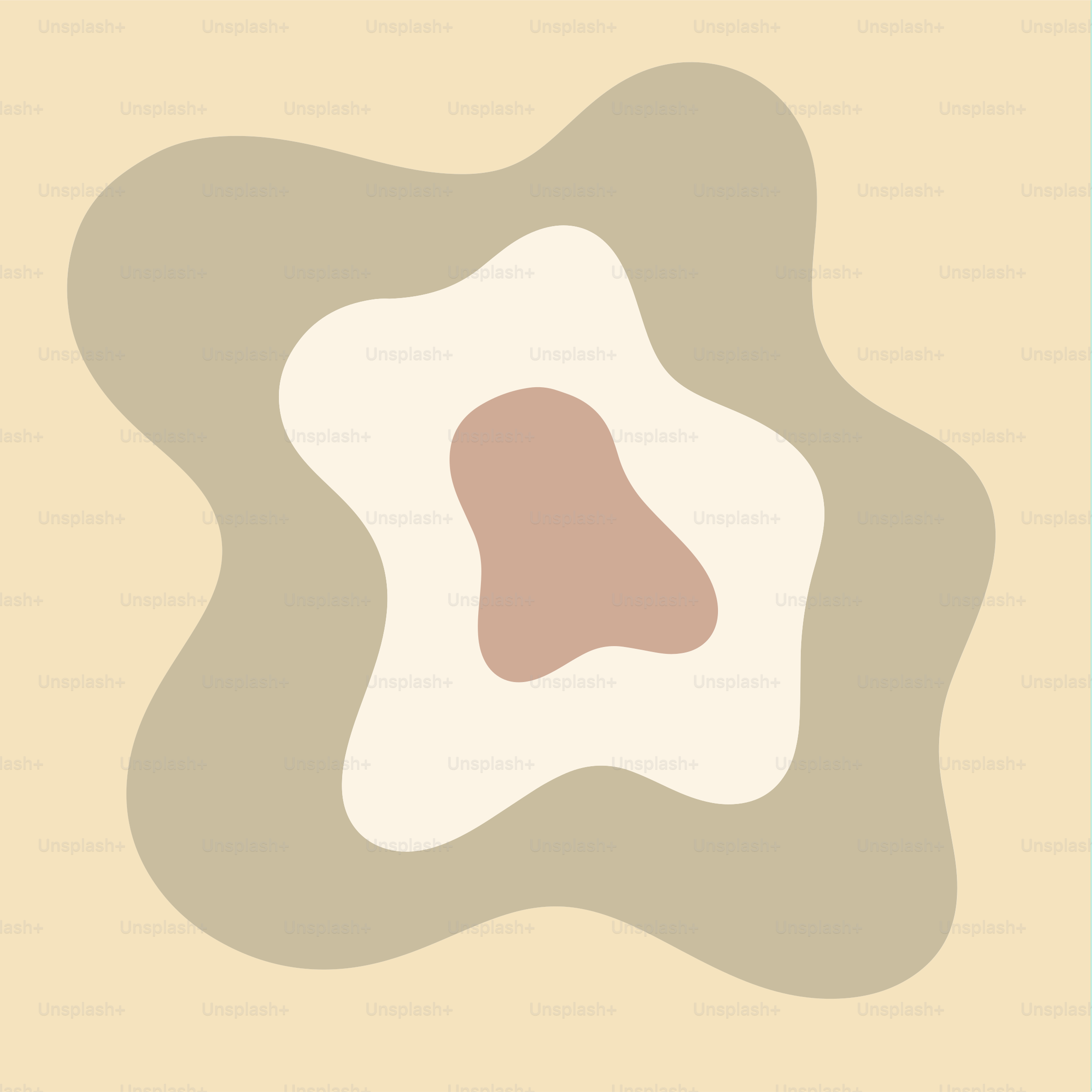 Abstract organic shapes in muted earth tones