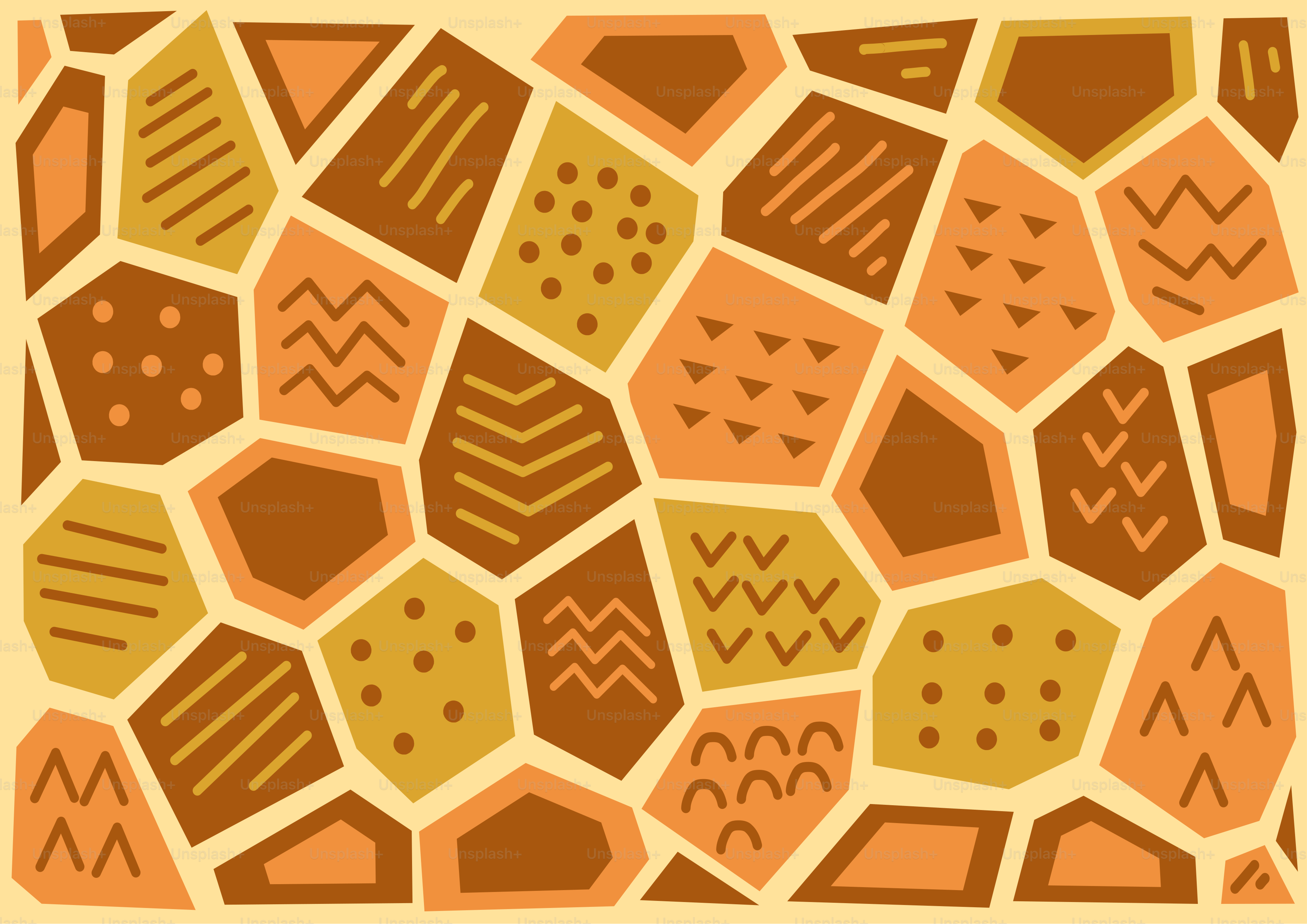 Abstract geometric pattern with earthy tones and varied textures.