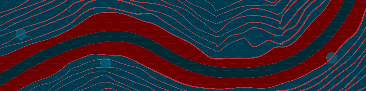 Linhas onduladas abstratas em vermelho e azul