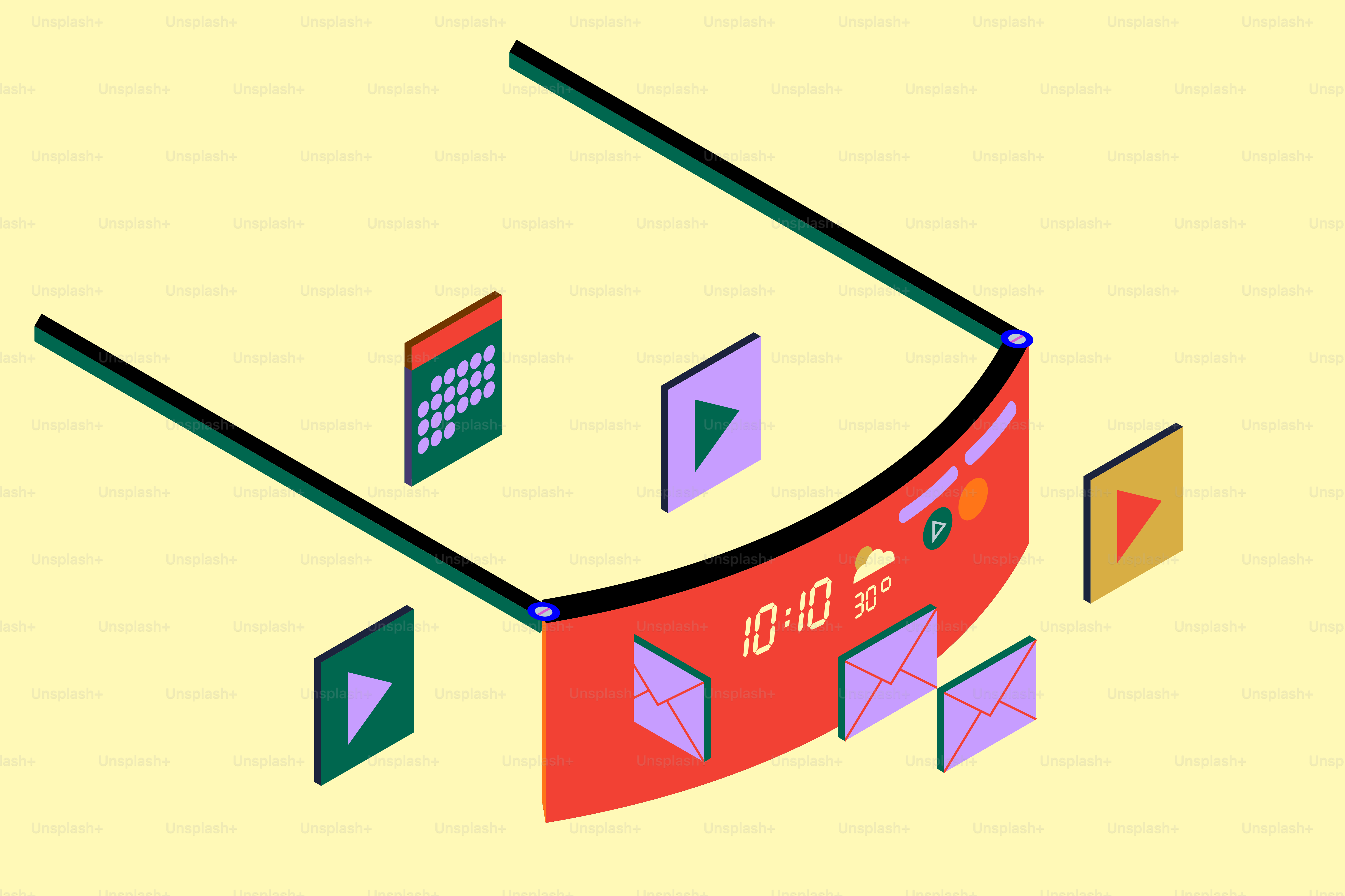 Gafas futuristas de realidad aumentada que muestran aplicaciones