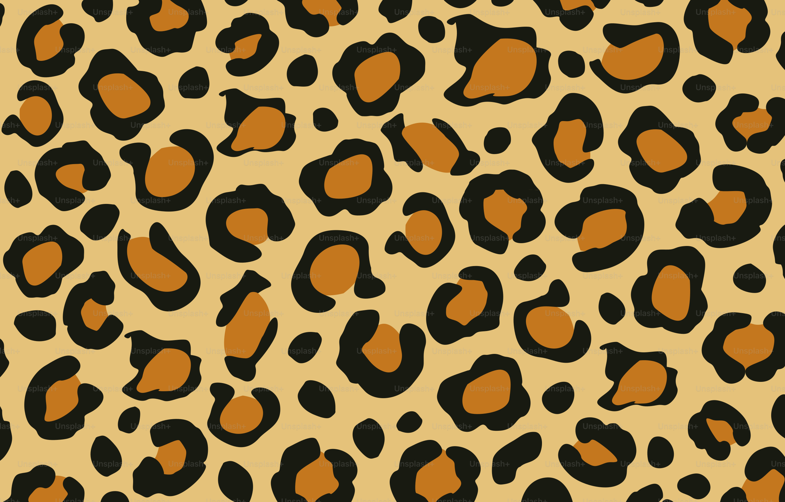 Un patrón clásico de estampado de leopardo con manchas marrones.