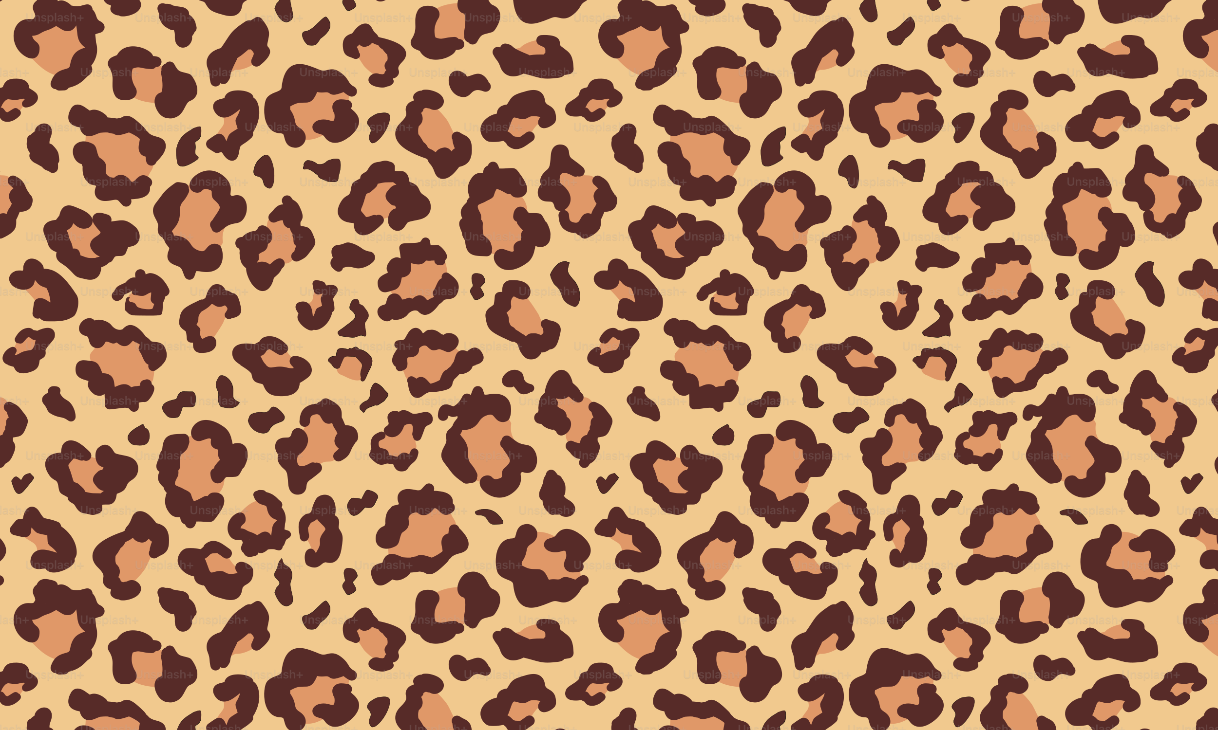 A seamless leopard print pattern