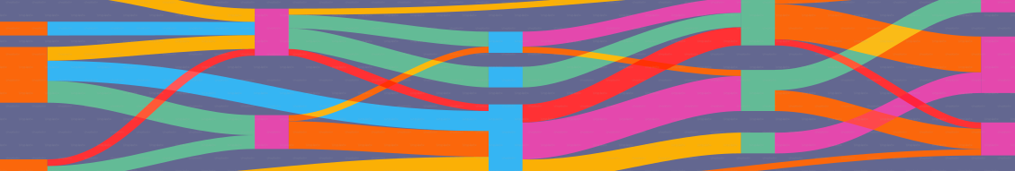 Abstract colorful wavy lines on a dark background