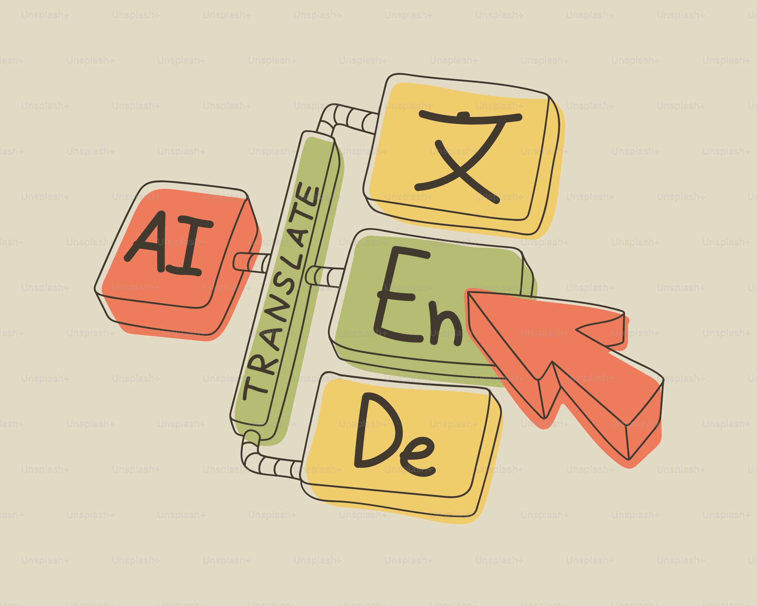 KI-Übersetzung von Chinesisch, Englisch und Deutsch.