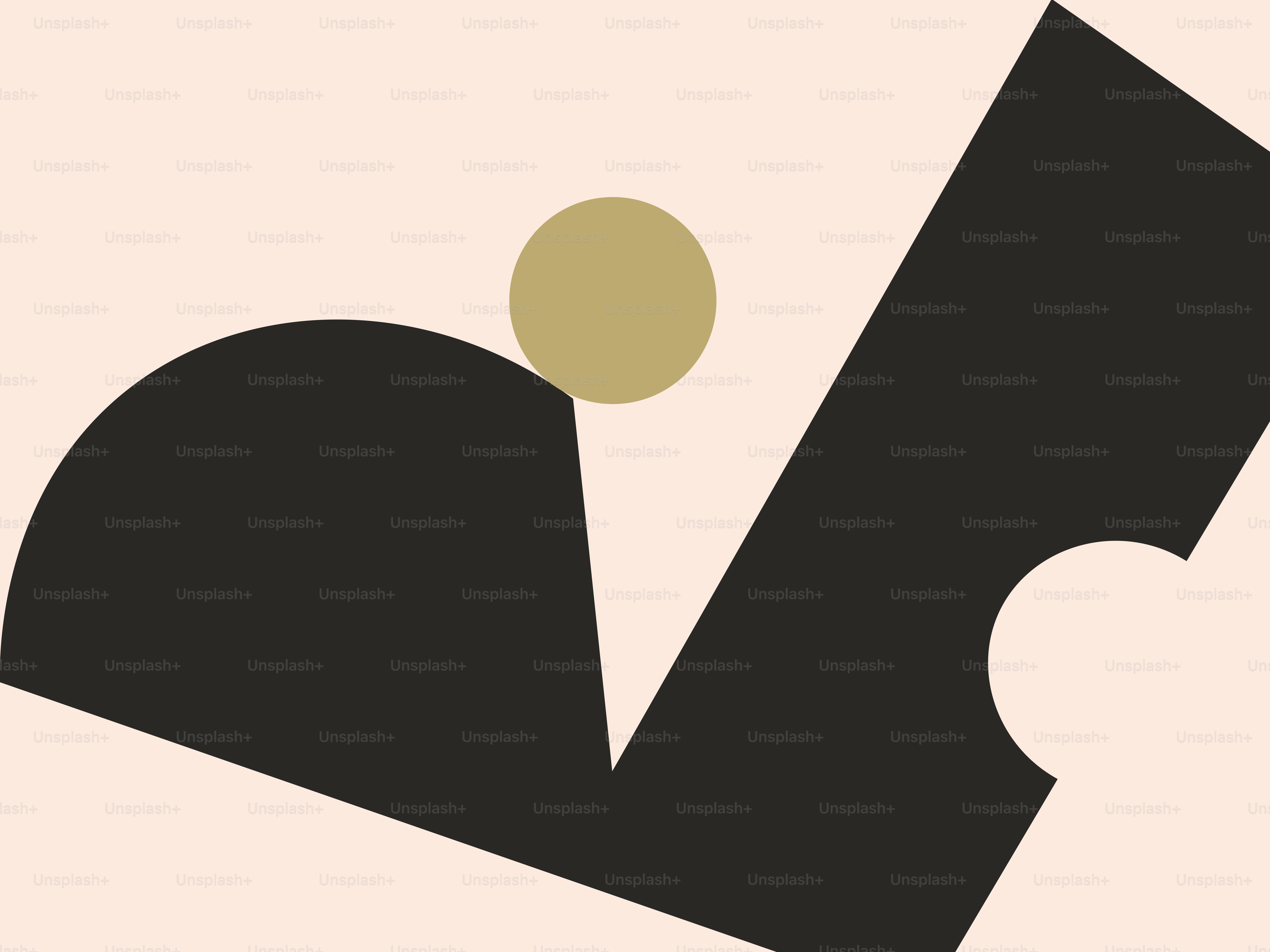 Abstract geometric shapes with black and gold accents.