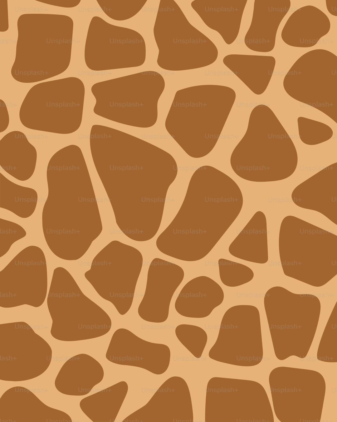 Braunes Giraffenmuster auf beigefarbenem Hintergrund