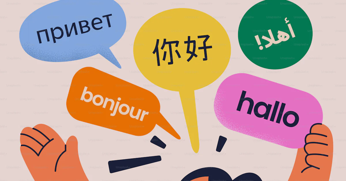 Multilanguage Greetings Person with greetings in multiple languages vector – Woman Image on ...