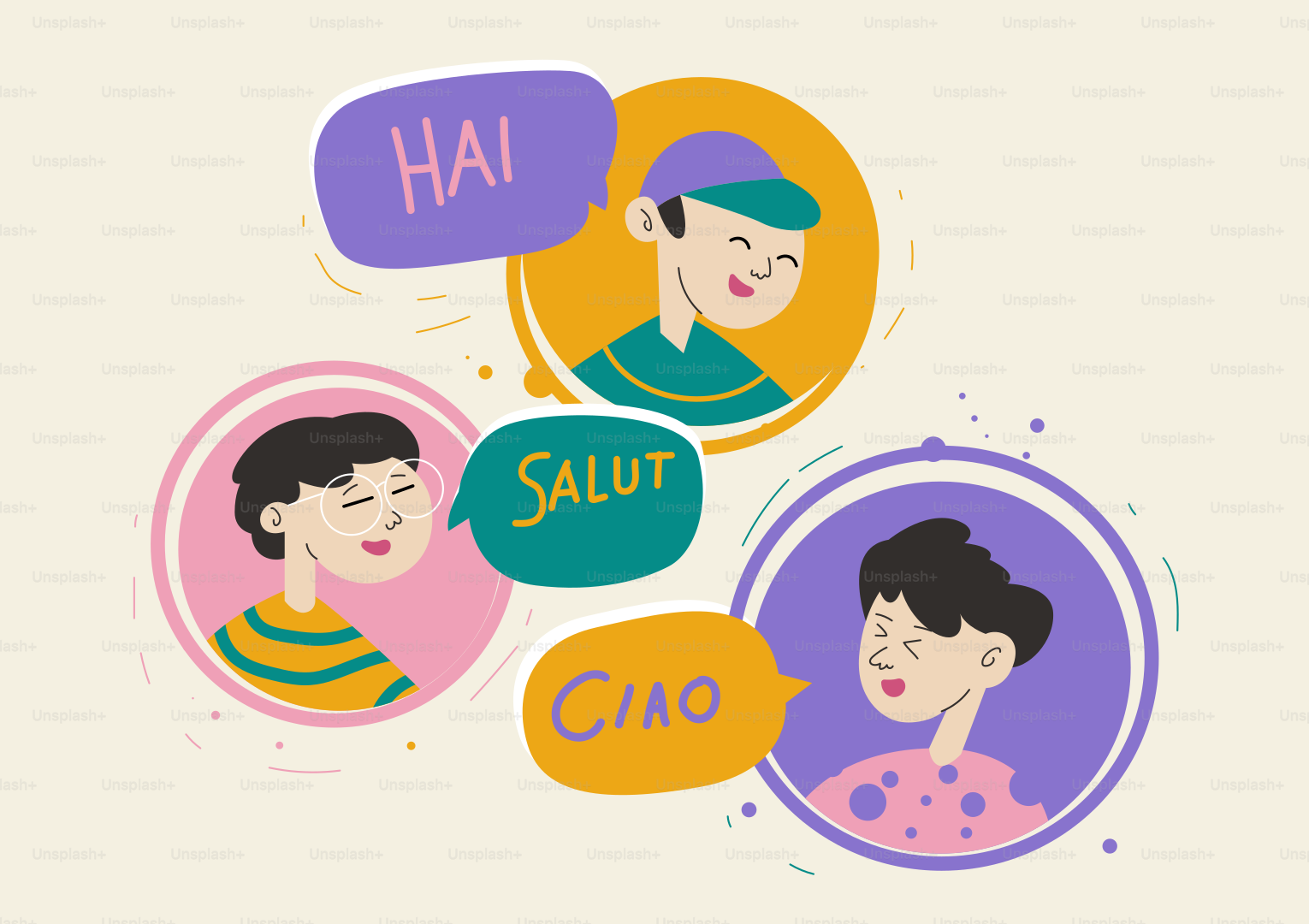 Menschen, die in verschiedenen Sprachen kommunizieren