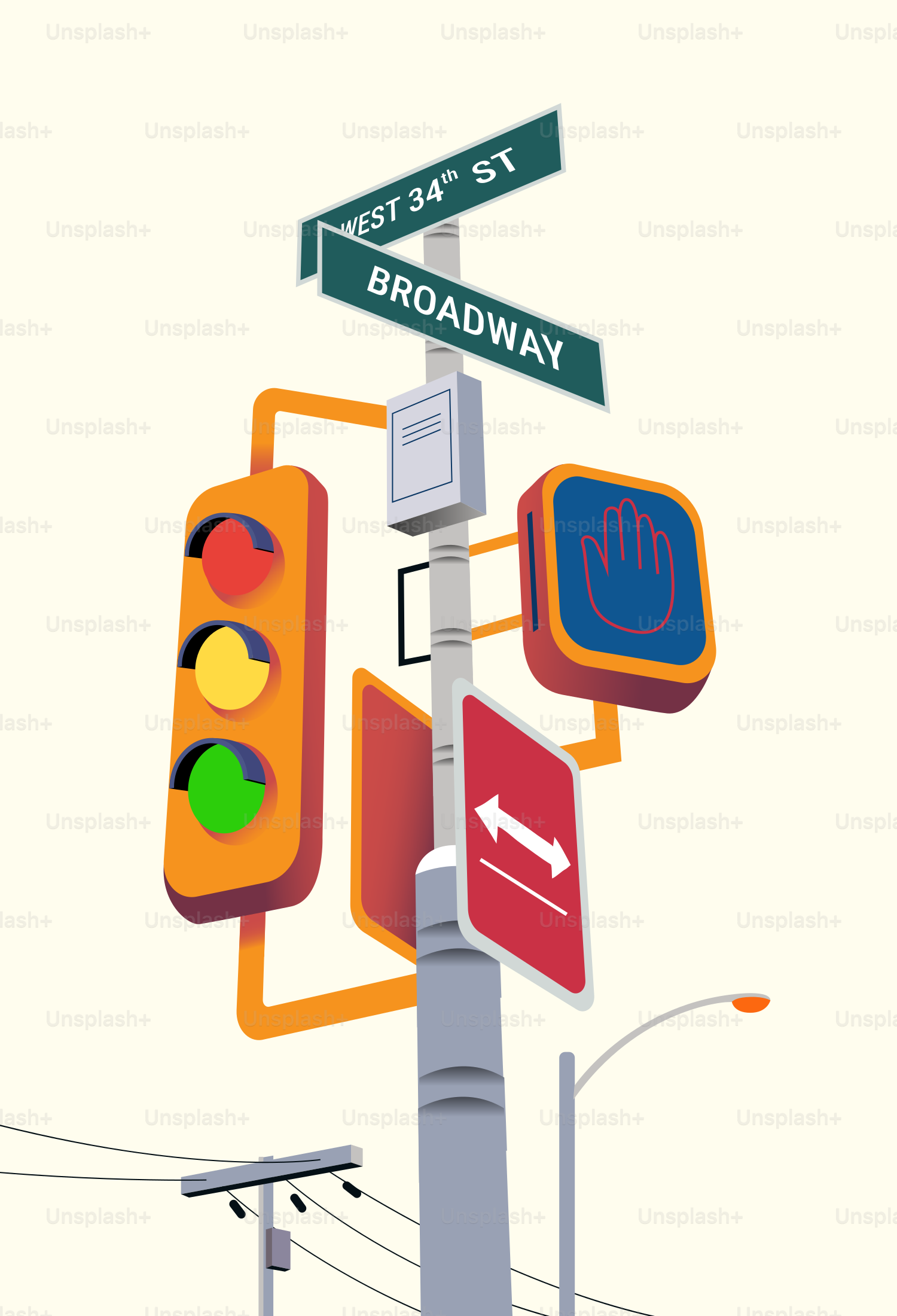 Street signs for west 34th street and broadway
