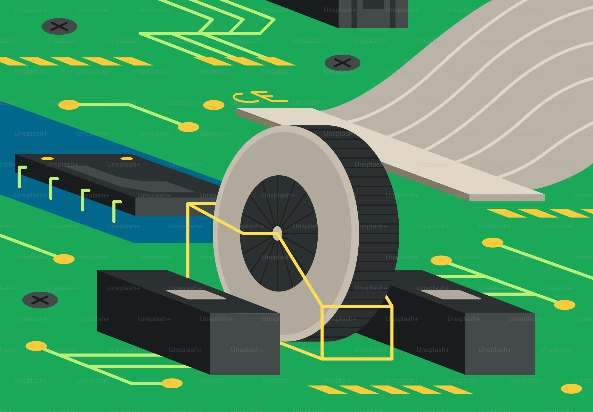 Close-up of electronic components on a circuit board.