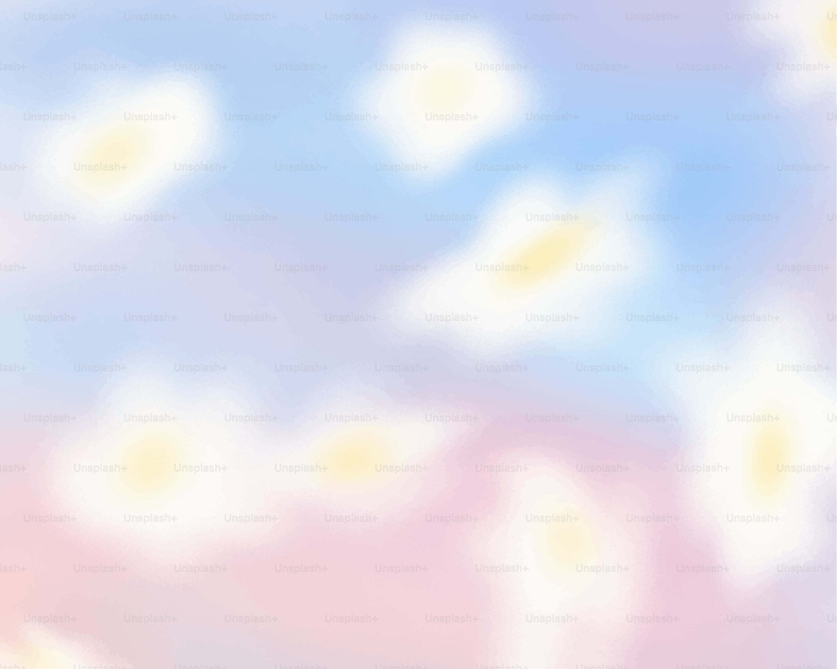 Soft pastel sky with abstract floral shapes