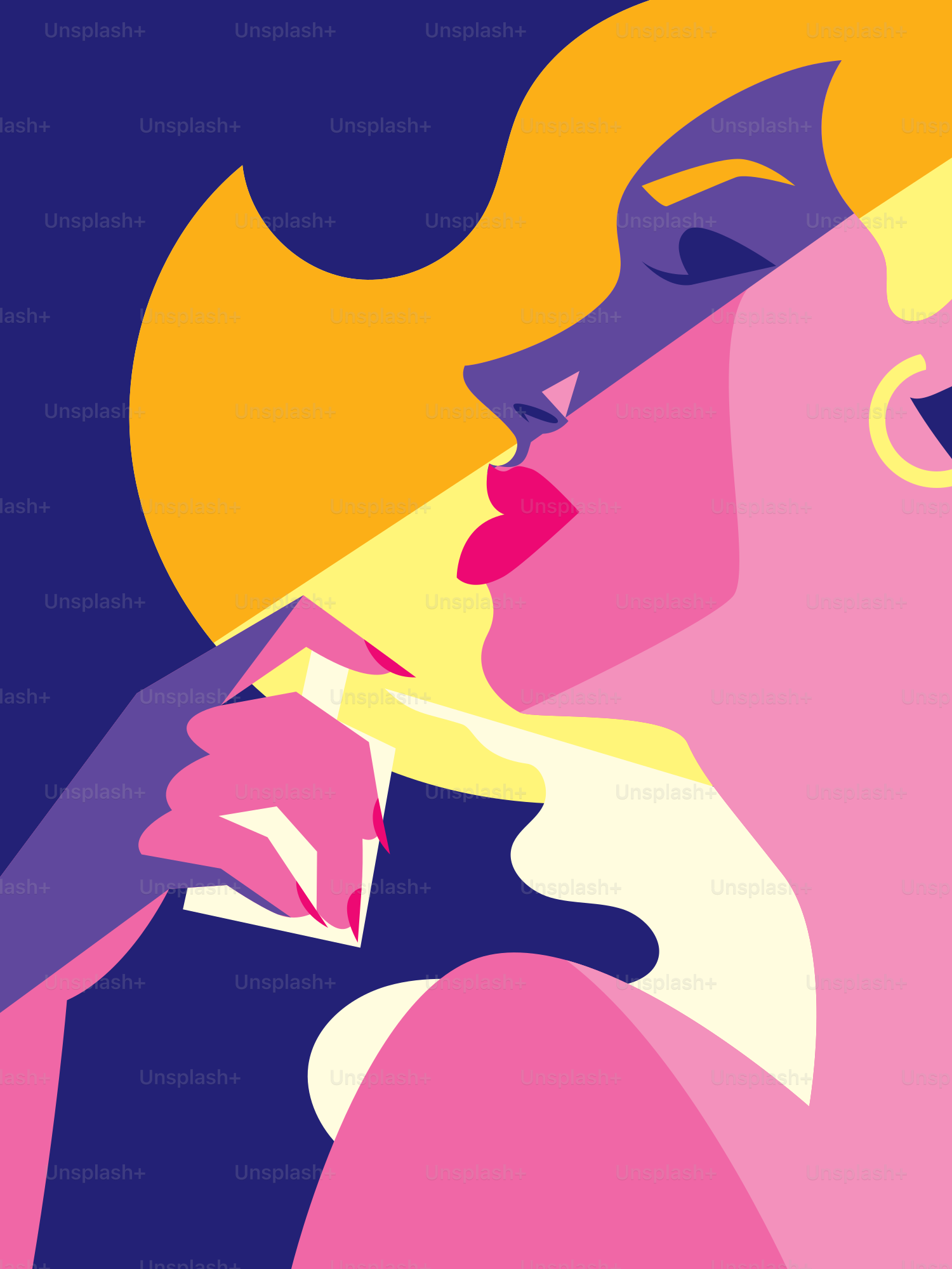 Femme stylisée aux cheveux blonds appliquant du parfum