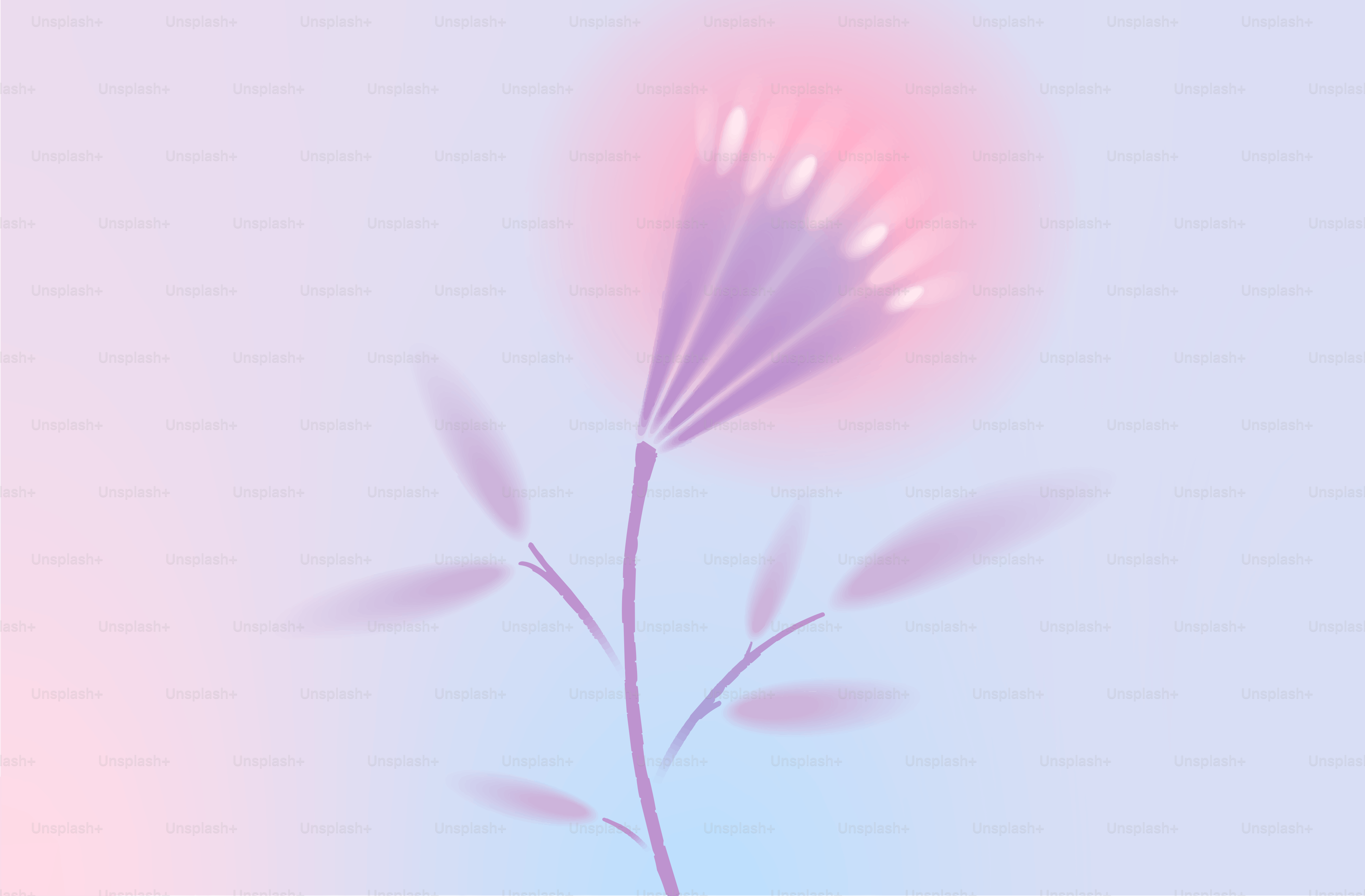 A stylized flower with soft pastel colors