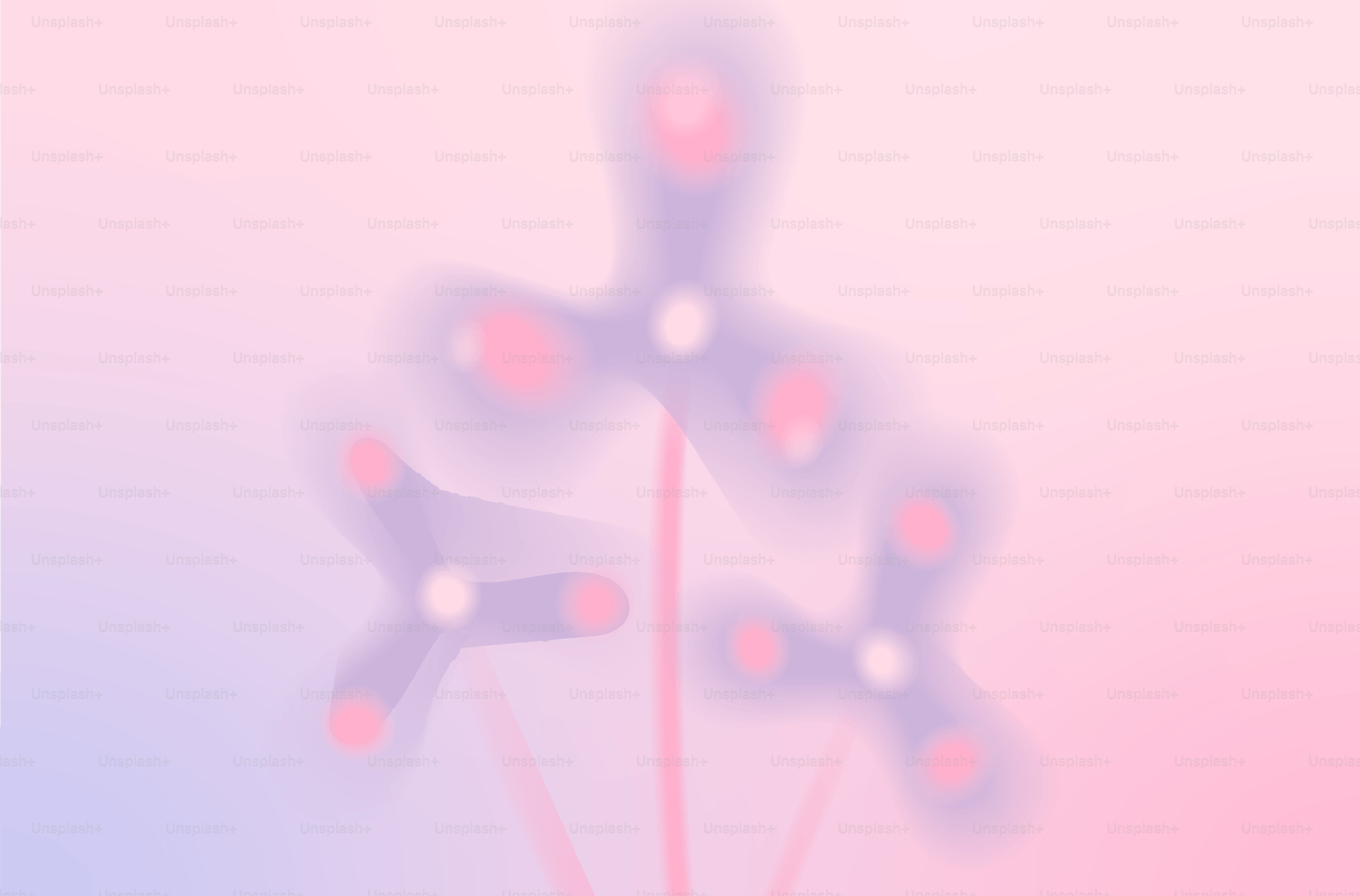 Abstrakte Pastellblumen mit verschwommenem rosa und violettem Hintergrund