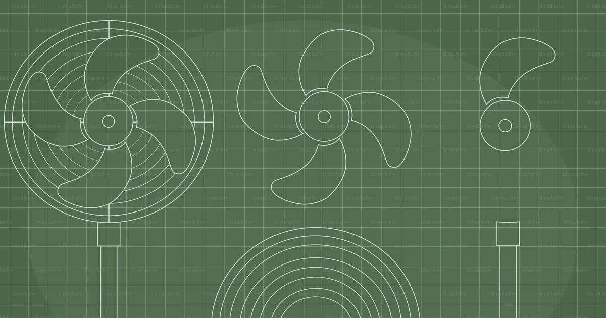 Basic Fan Image Blueprint of a standing fan and its parts vector – Illustration Image ...