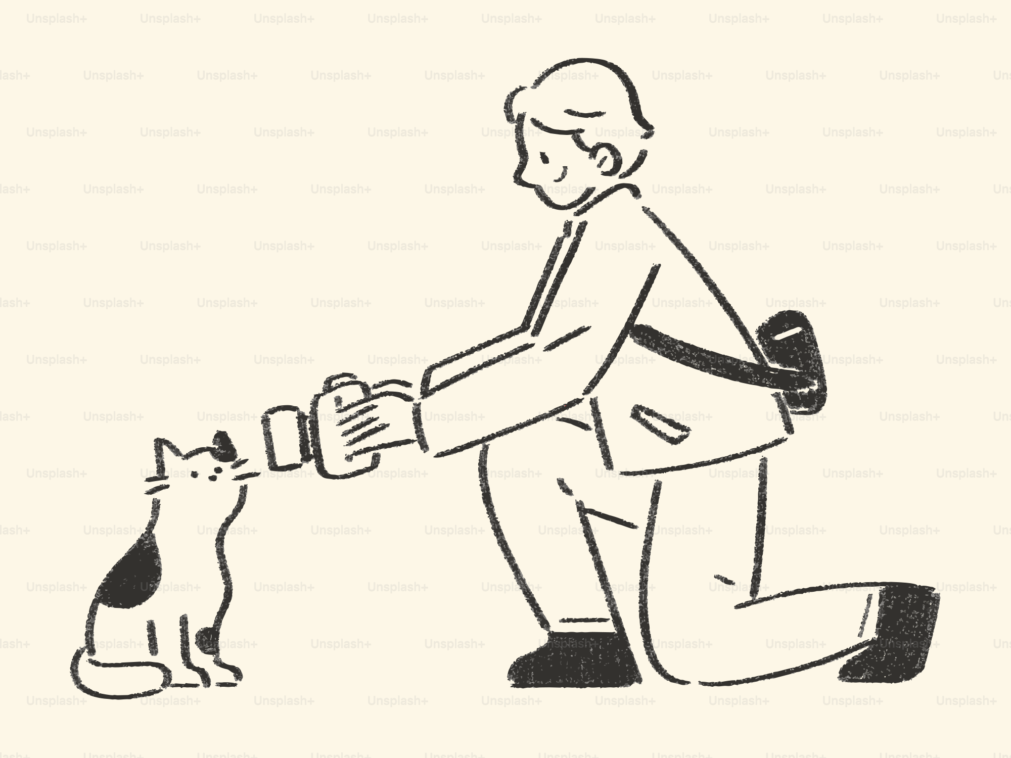 Personne prenant une photo d’un chat